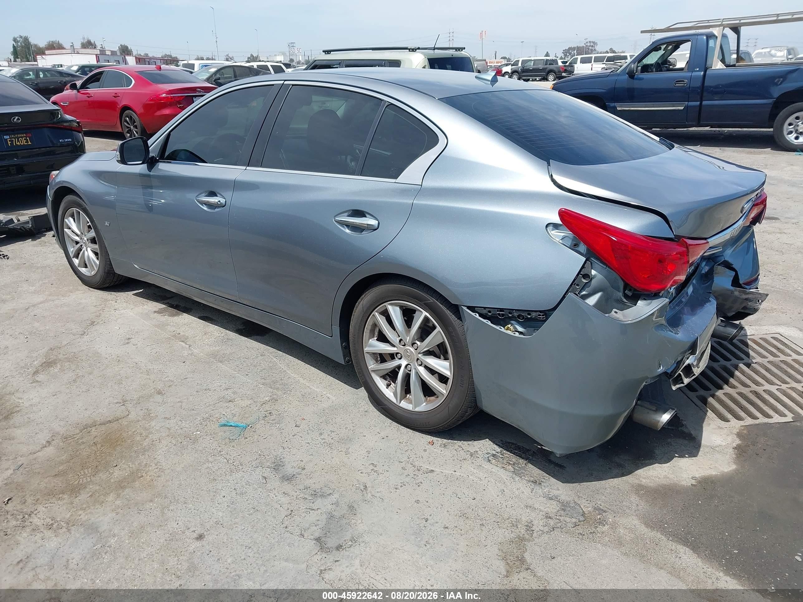 2014 Infiniti Q50 Premium Blue vin: JN1BV7AP3EM679876