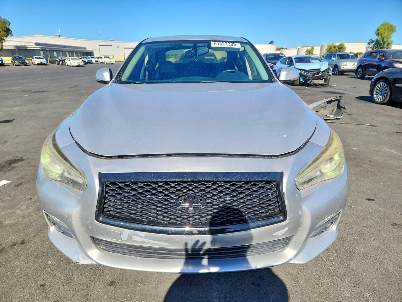 2014 Infiniti Q50 Premium Серебряный vin: JN1BV7AP3EM682549