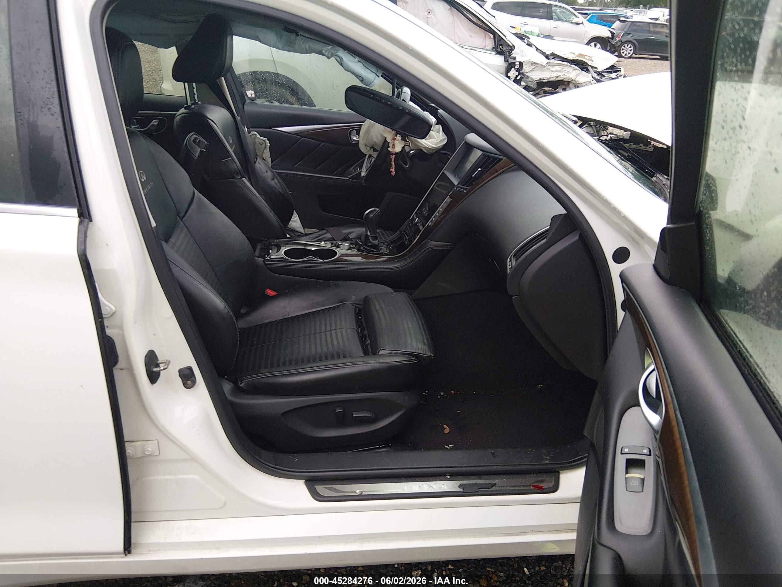 2014 Infiniti Q50 Sport White vin: JN1BV7AP3EM685774
