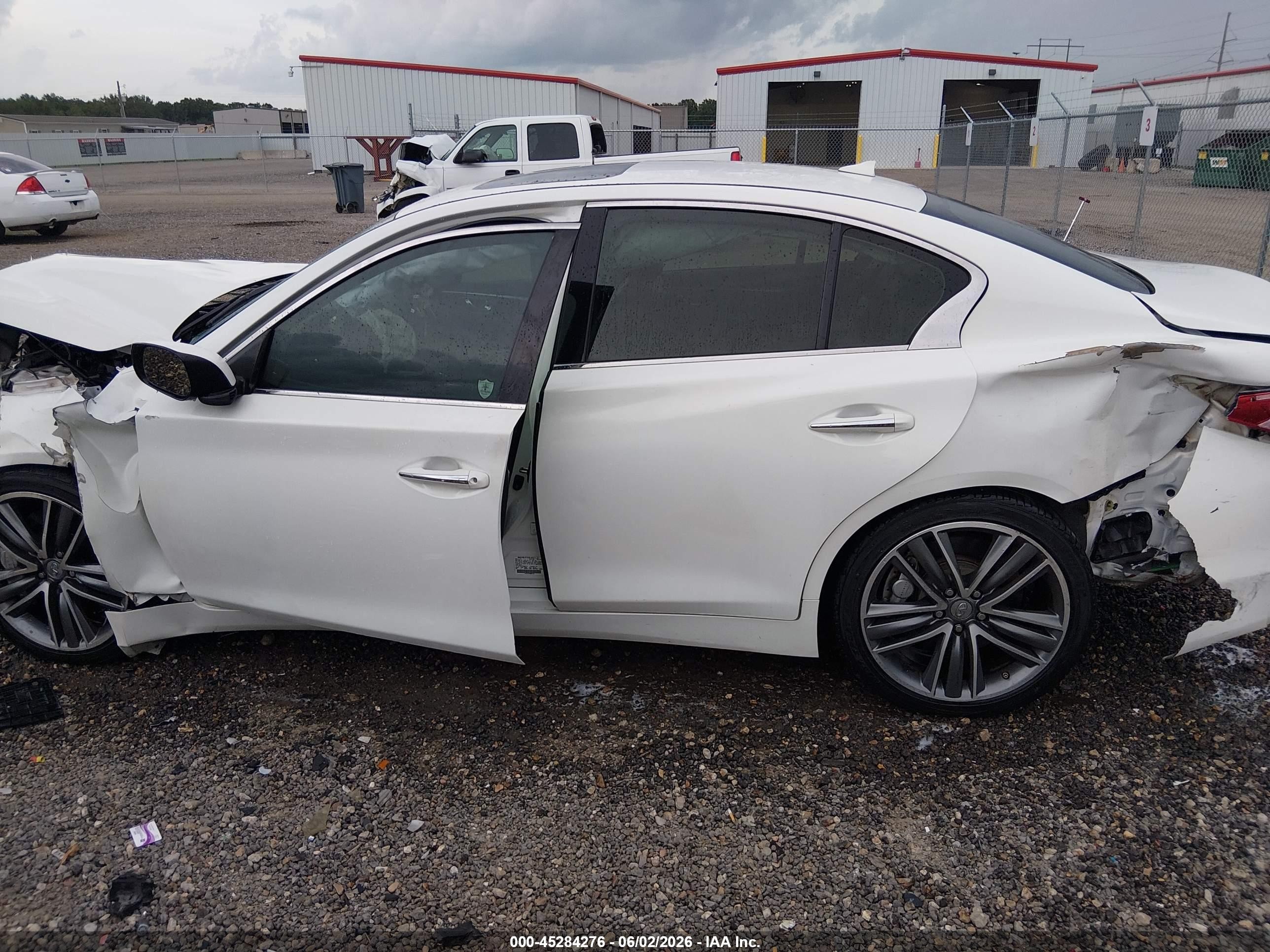 2014 Infiniti Q50 Sport White vin: JN1BV7AP3EM685774