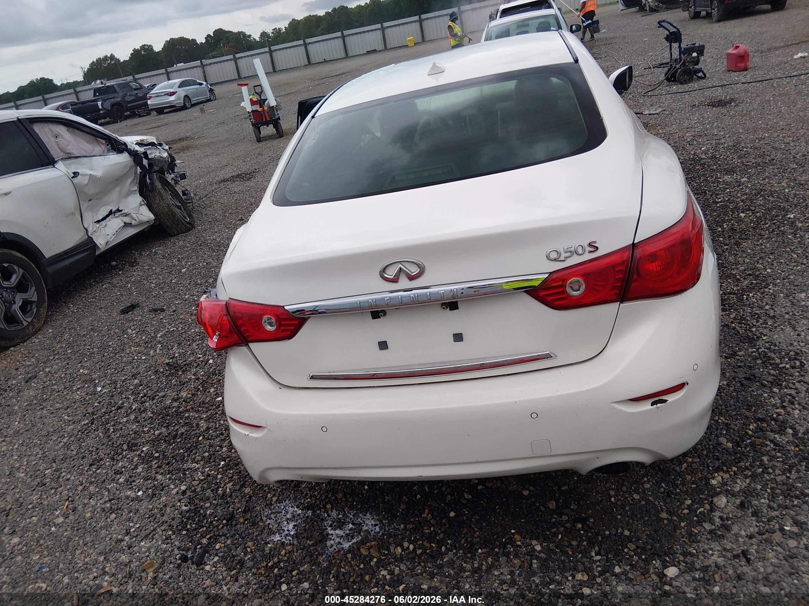 2014 Infiniti Q50 Sport White vin: JN1BV7AP3EM685774