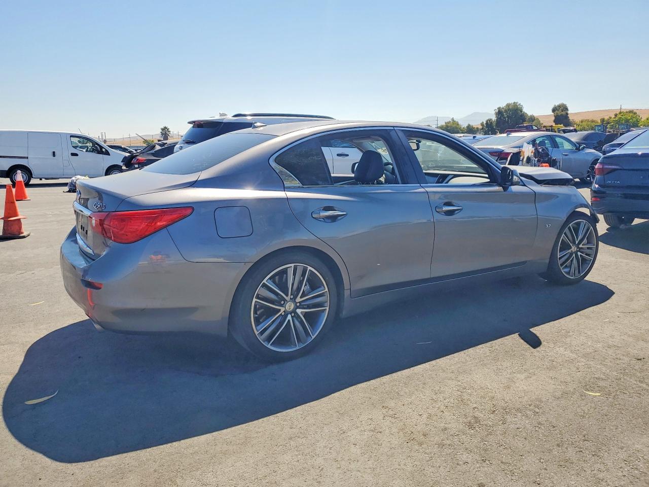2014 Infiniti Q50 Sport Charcoal vin: JN1BV7AP3EM689484