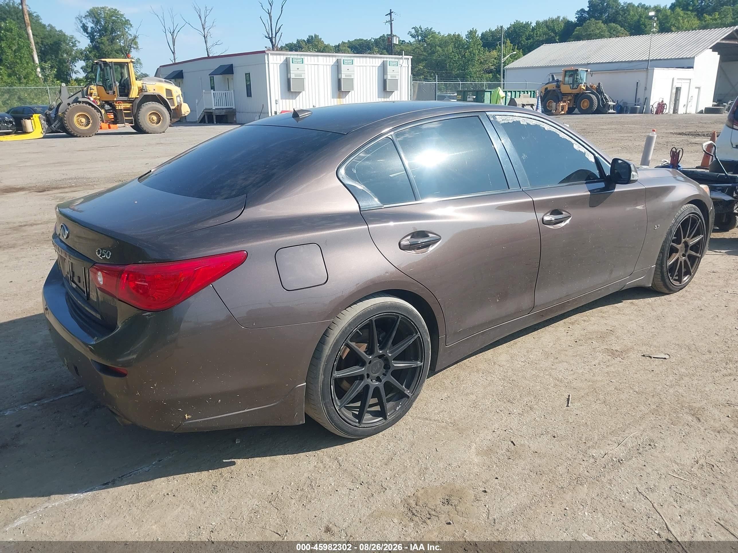 2014 Infiniti Q50 Premium Коричневый vin: JN1BV7AP3EM691767