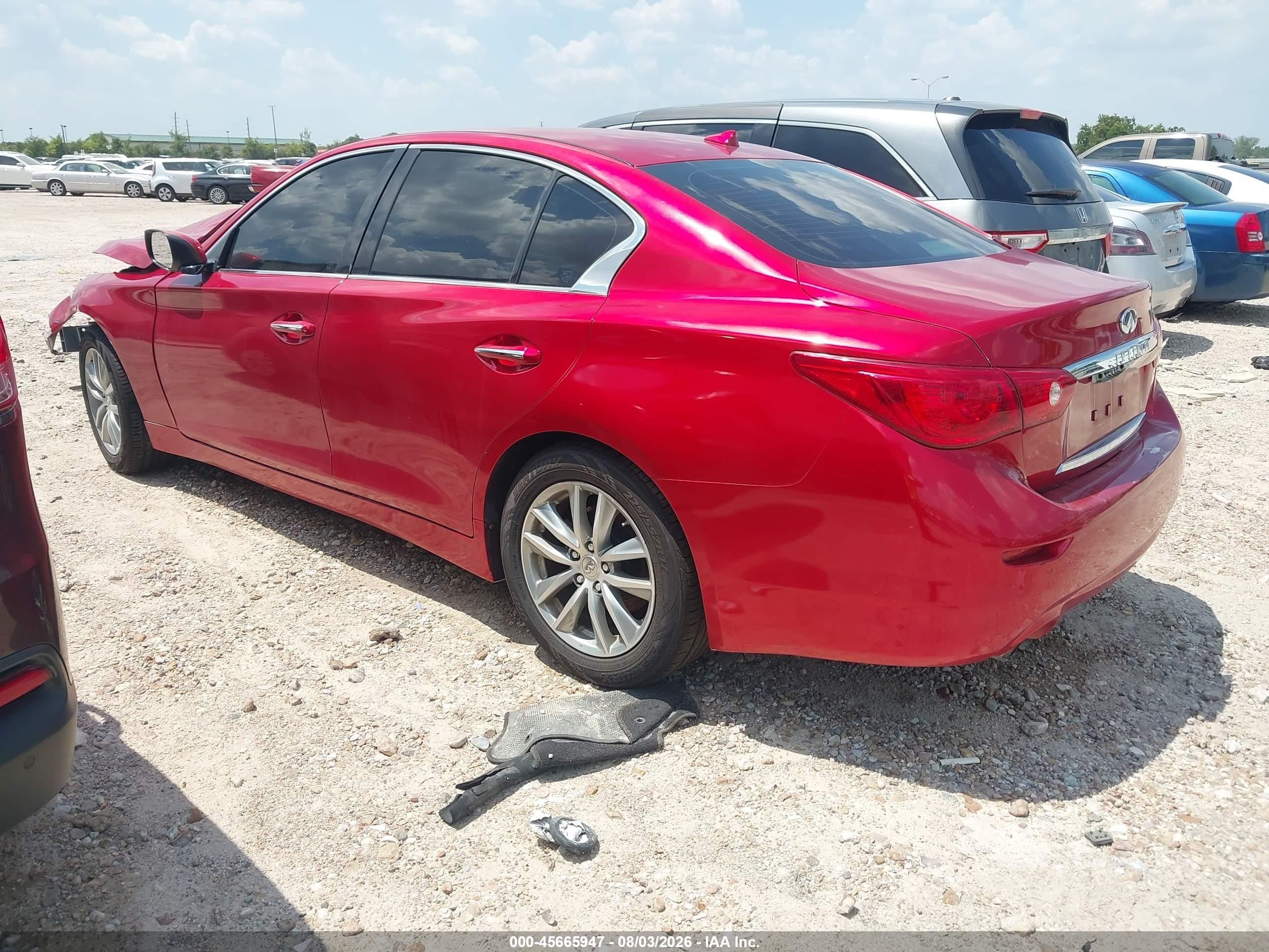 2015 Infiniti Q50 Premium Красный vin: JN1BV7AP3FM330752