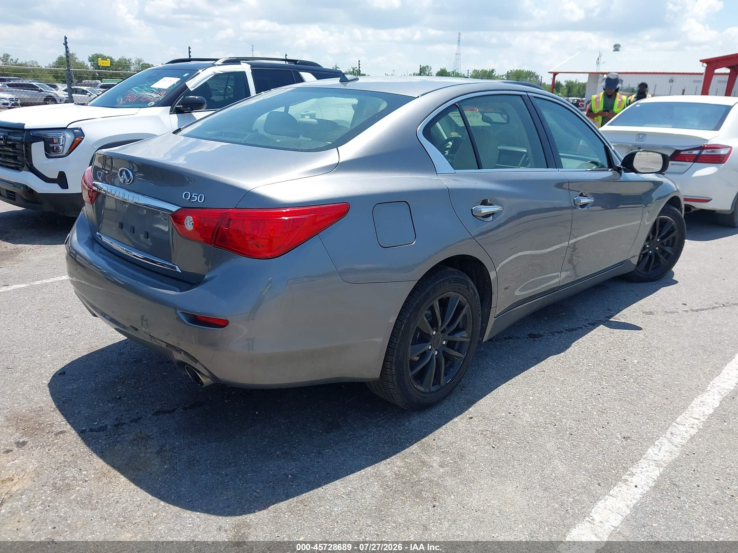 2015 Infiniti Q50 Premium Gray vin: JN1BV7AP3FM331593