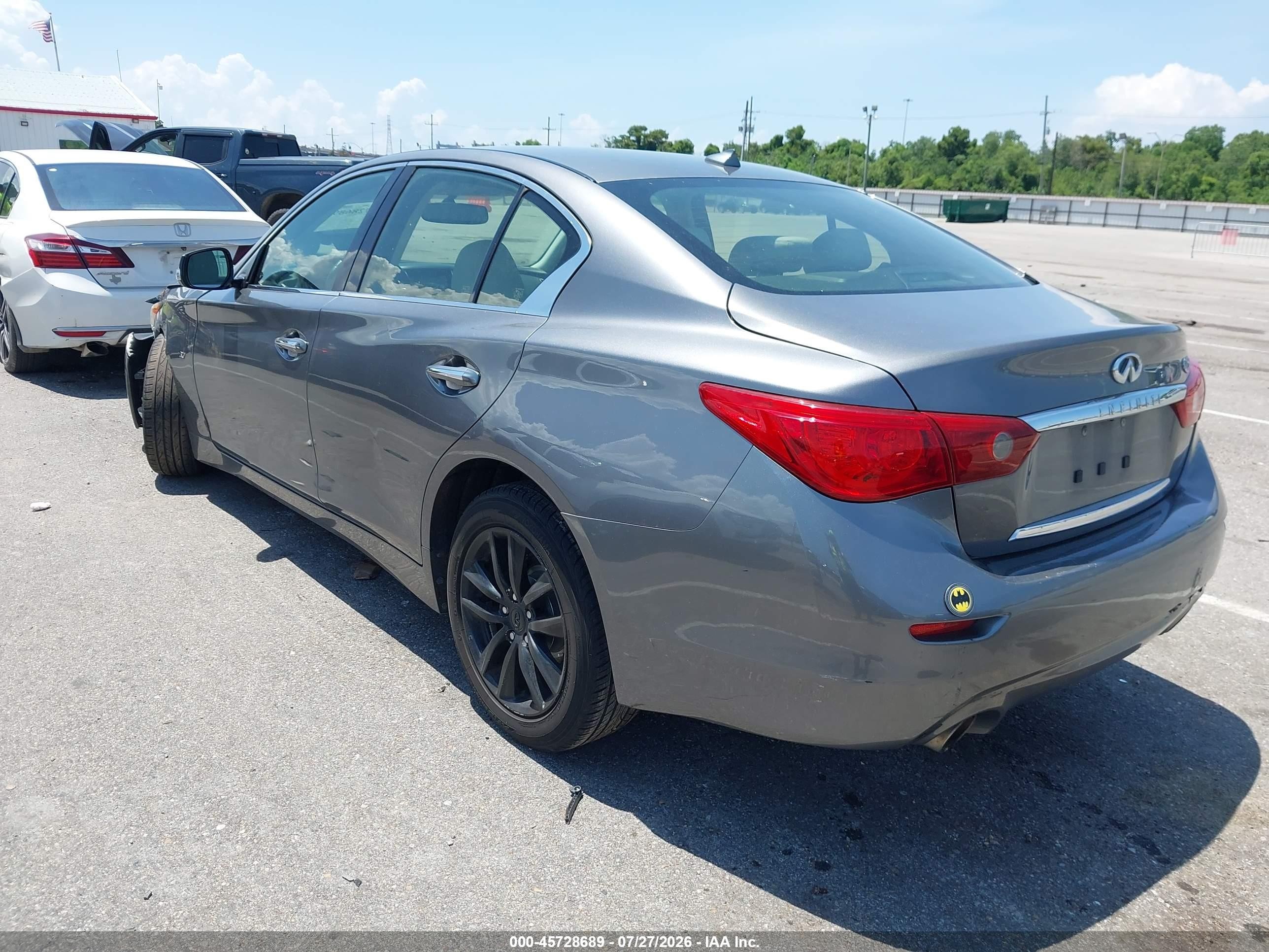 2015 Infiniti Q50 Premium Gray vin: JN1BV7AP3FM331593