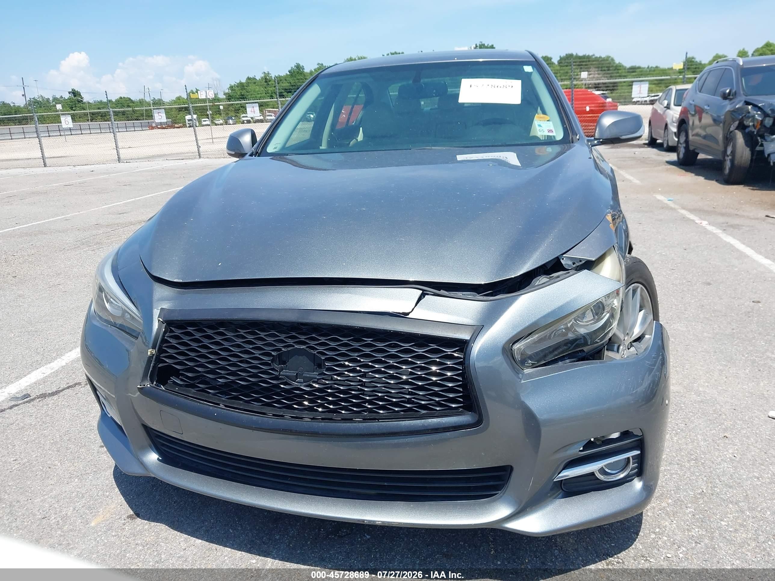 2015 Infiniti Q50 Premium Gray vin: JN1BV7AP3FM331593