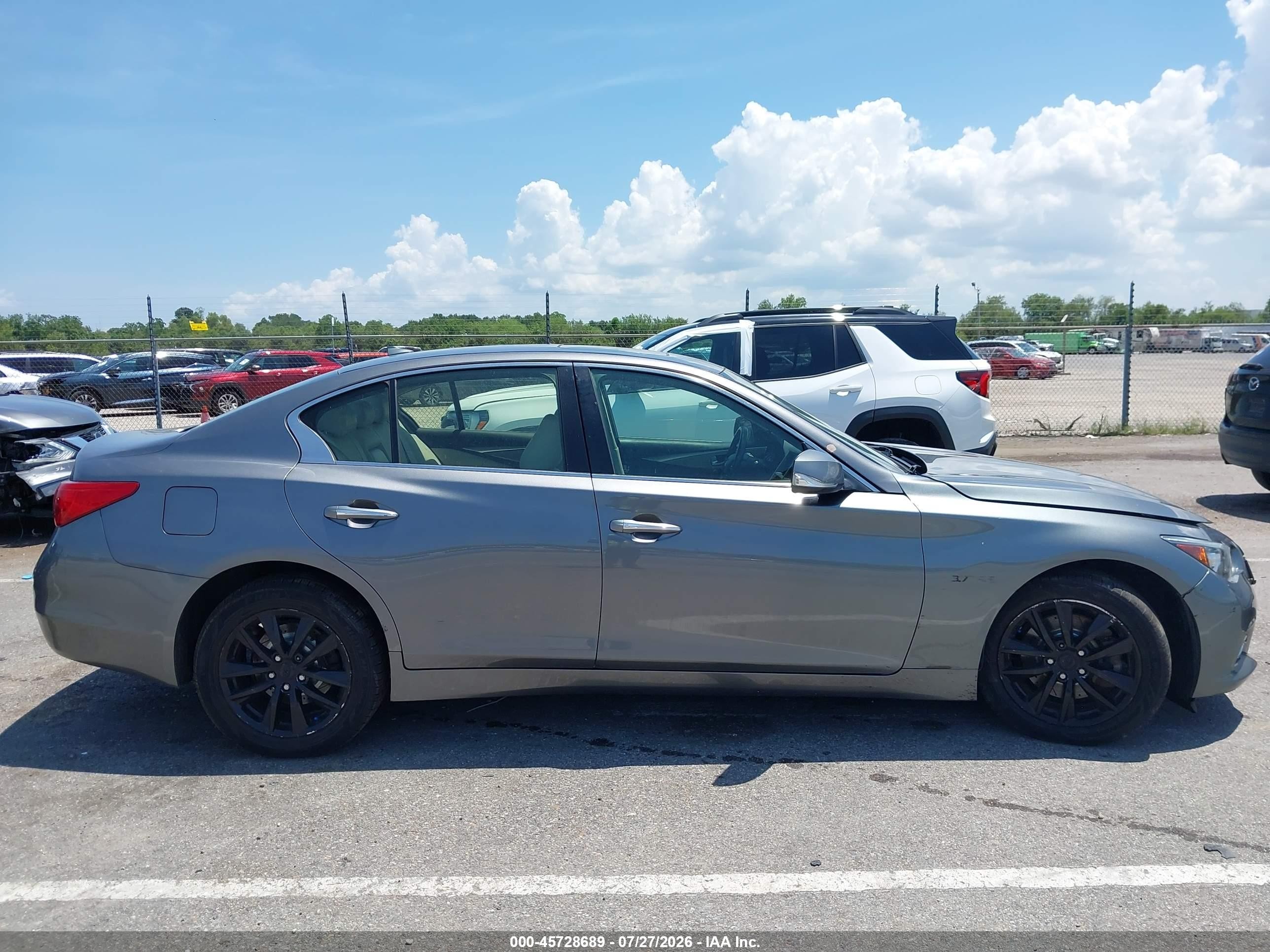 2015 Infiniti Q50 Premium Gray vin: JN1BV7AP3FM331593
