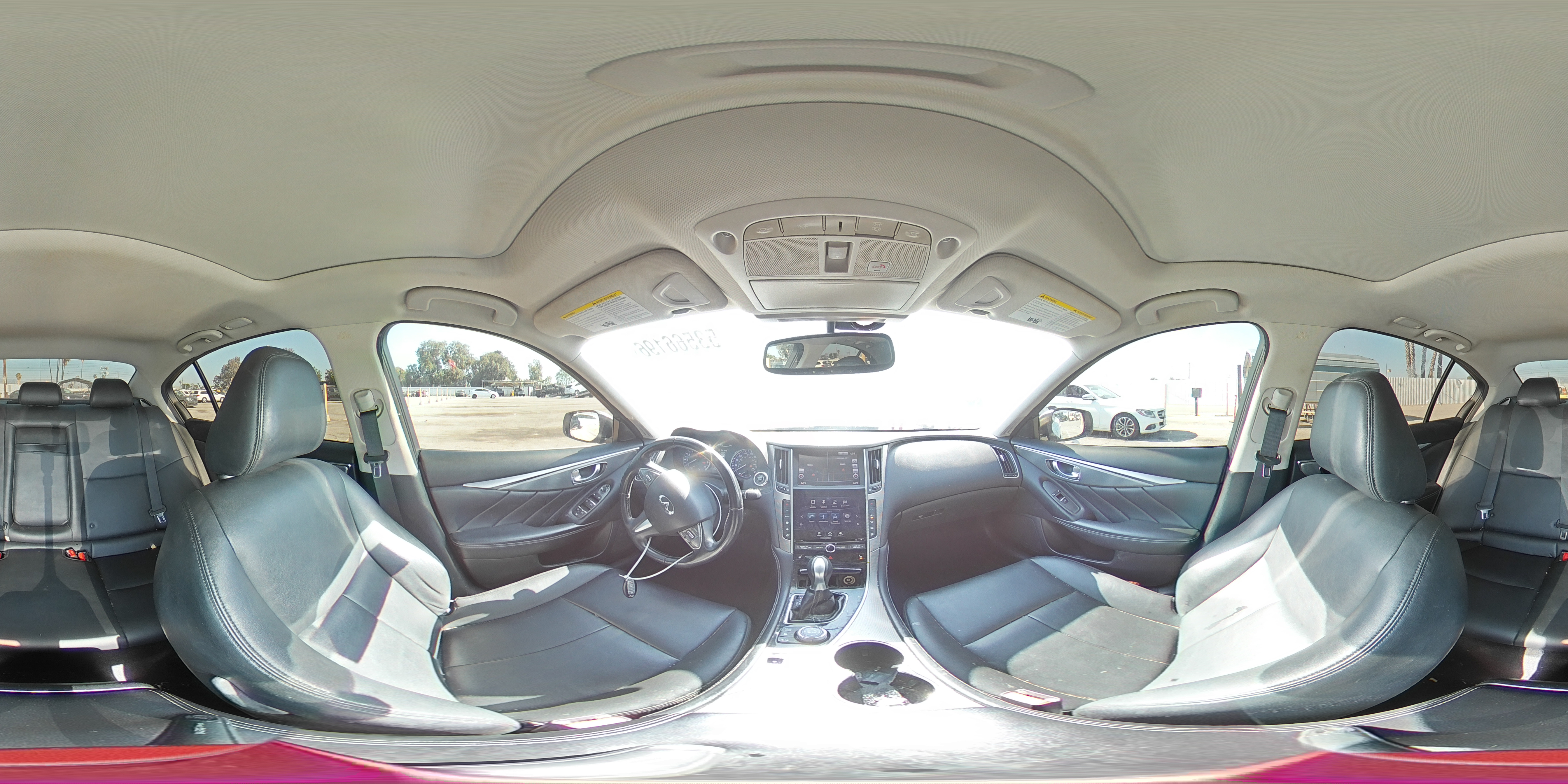 2015 Infiniti Q50 Premium White vin: JN1BV7AP3FM354050