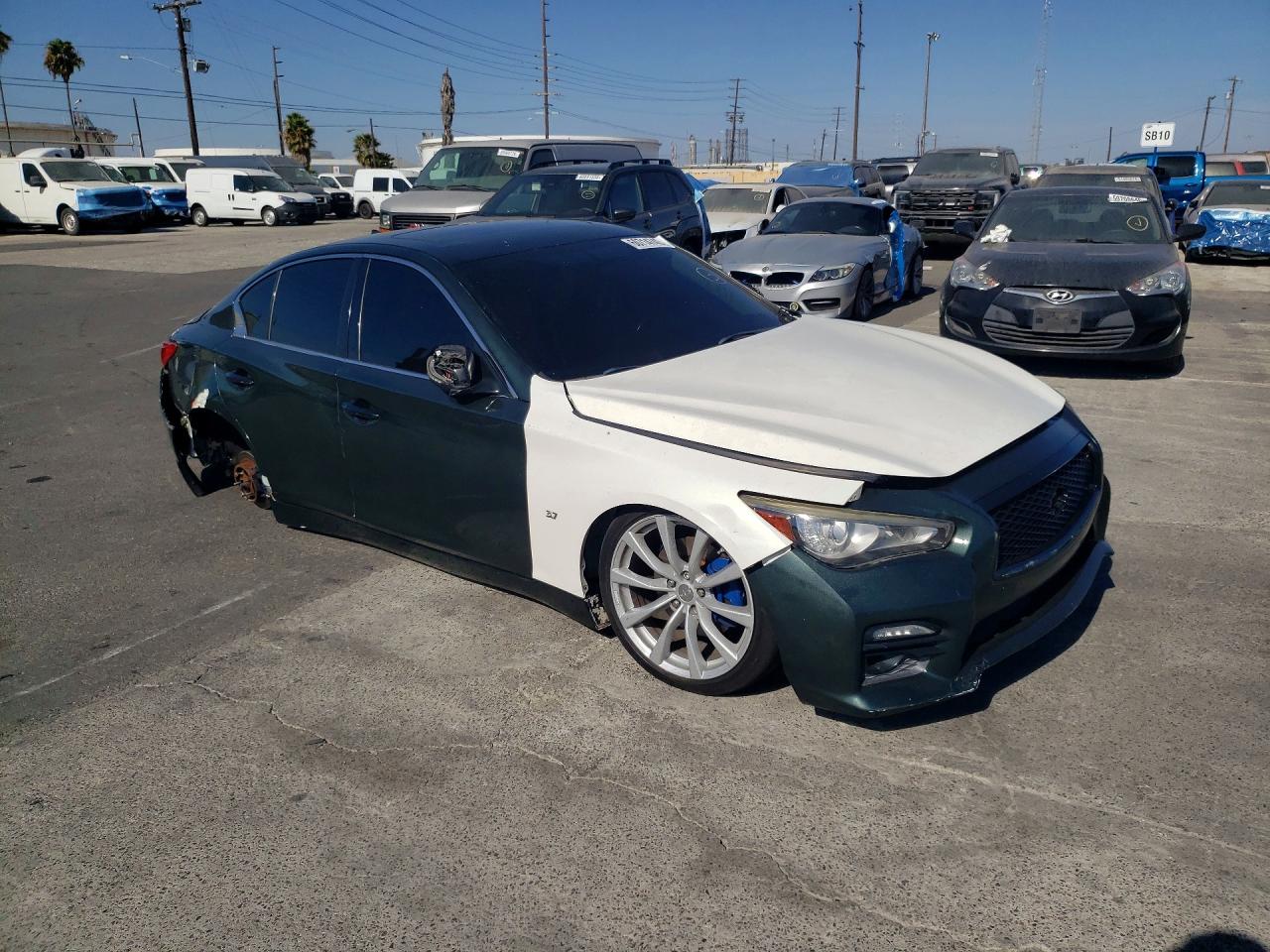 2015 Infiniti Q50 Premium Green vin: JN1BV7AP3FM358857