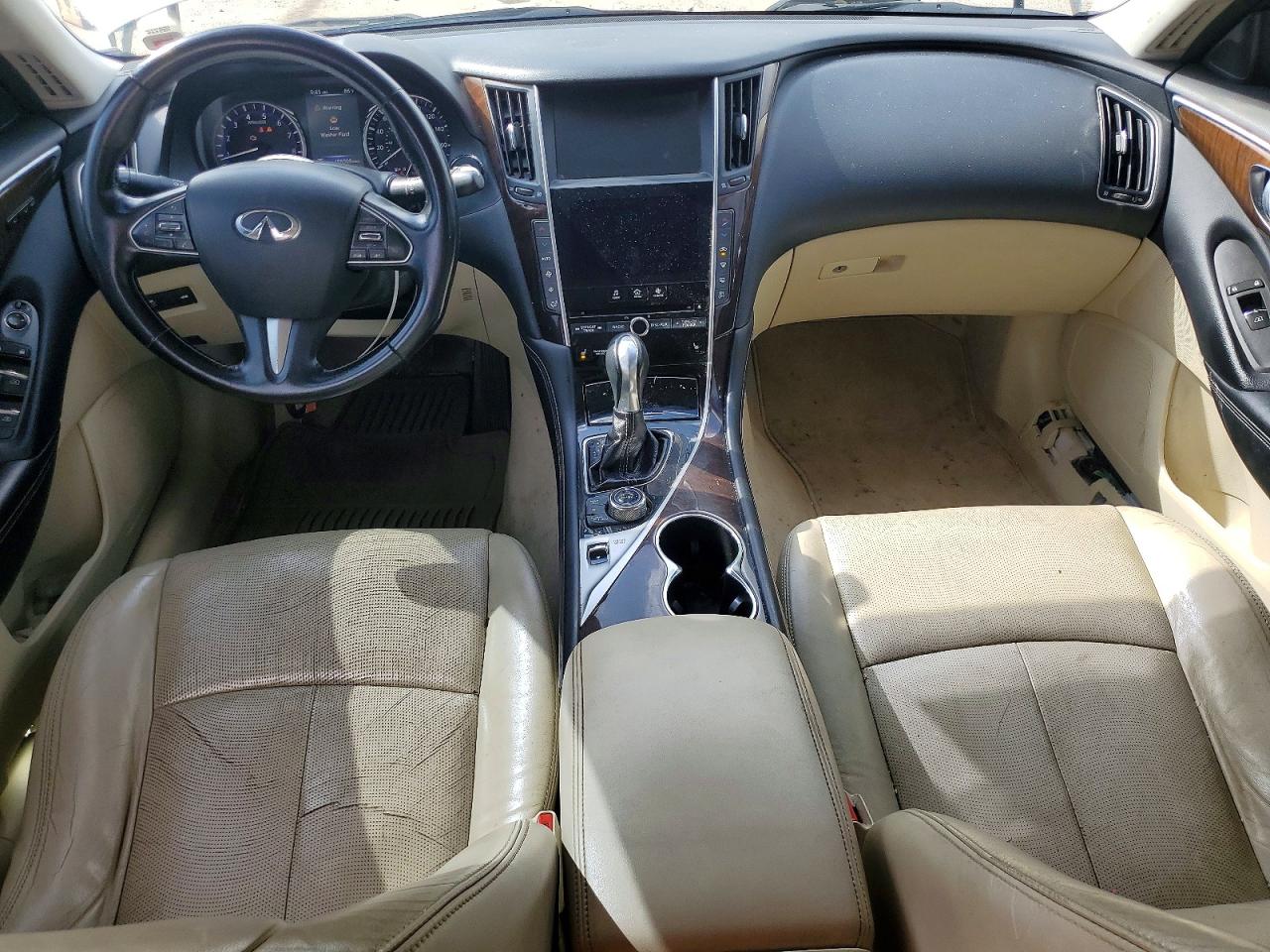 2014 Infiniti Q50 Premium White vin: JN1BV7AP4EM677523