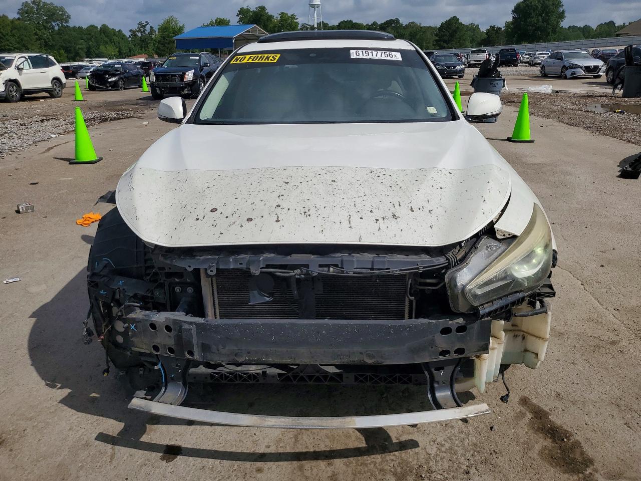 2014 Infiniti Q50 Premium White vin: JN1BV7AP4EM677523