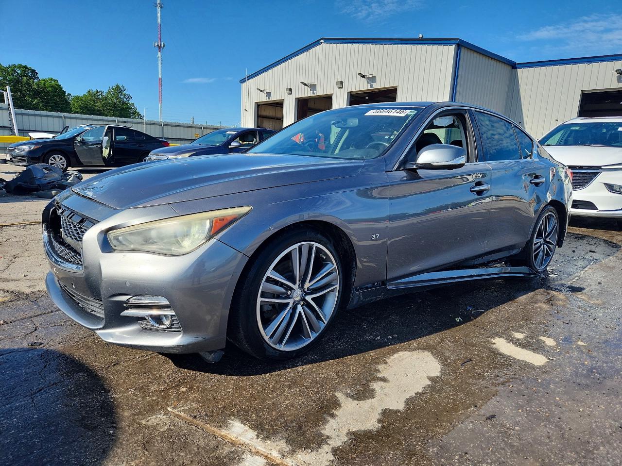 2014 Infiniti Q50 Premium Gray vin: JN1BV7AP4EM683810