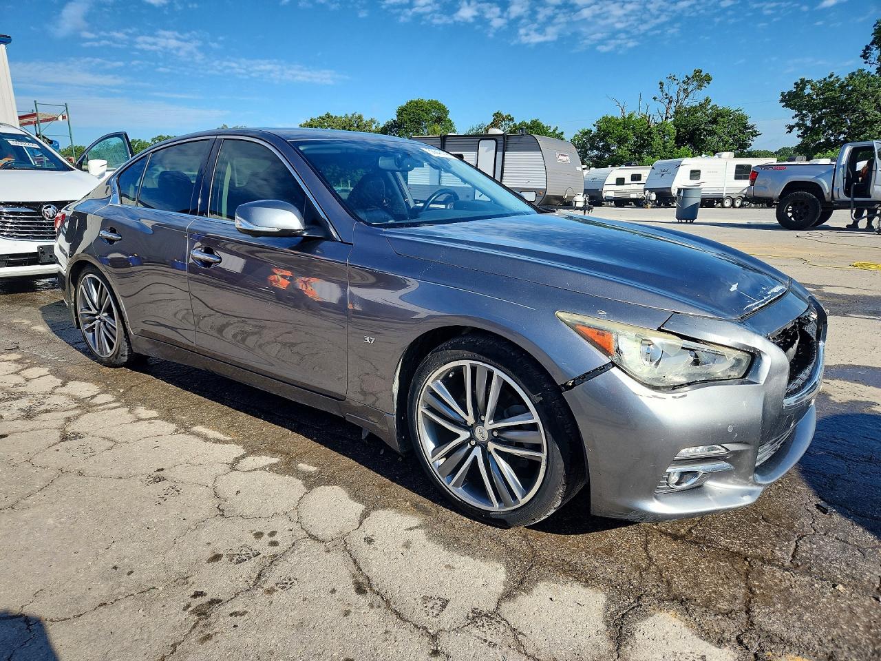 2014 Infiniti Q50 Premium Gray vin: JN1BV7AP4EM683810