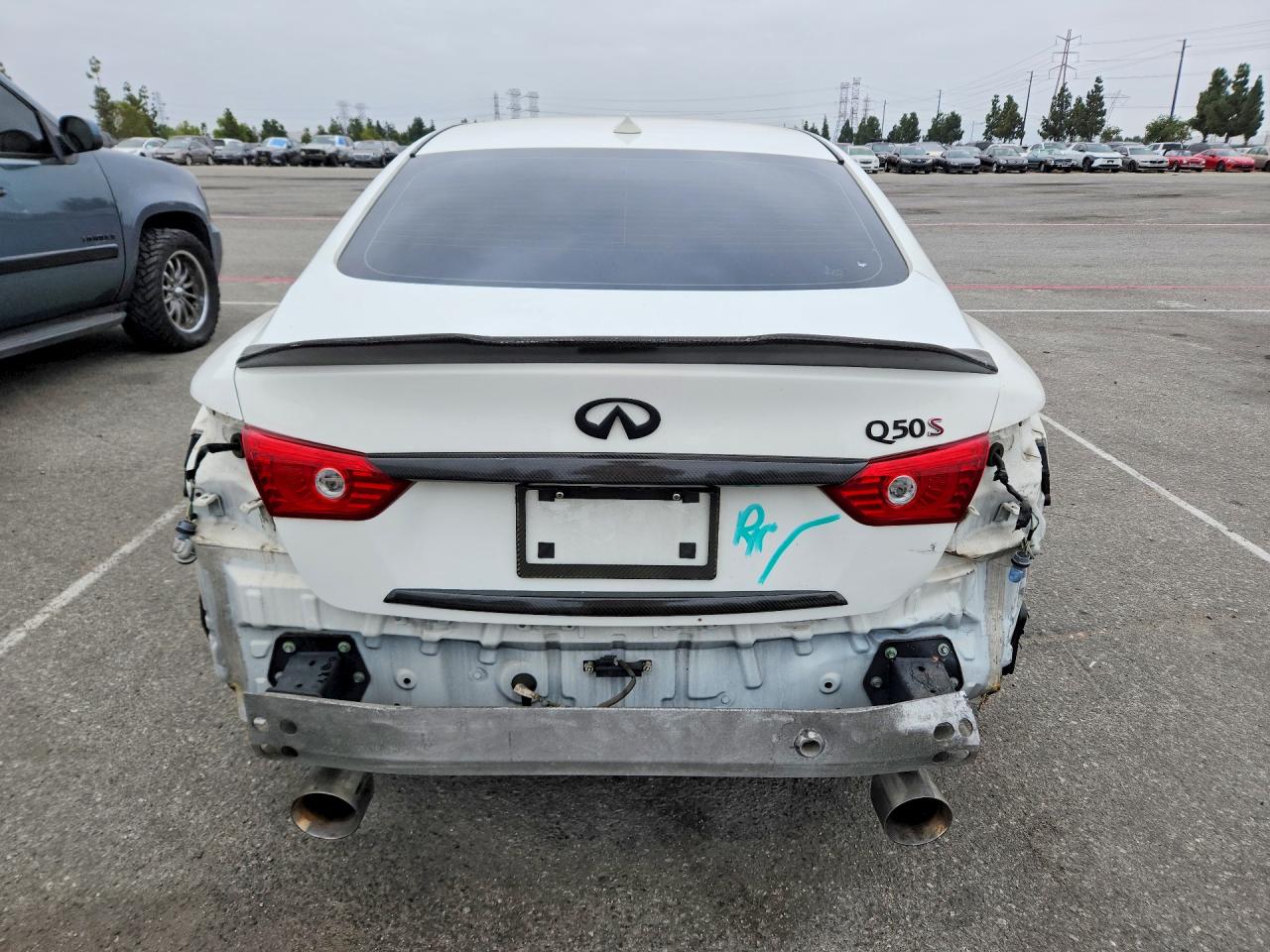 2014 Infiniti Q50 Sport White vin: JN1BV7AP4EM684424