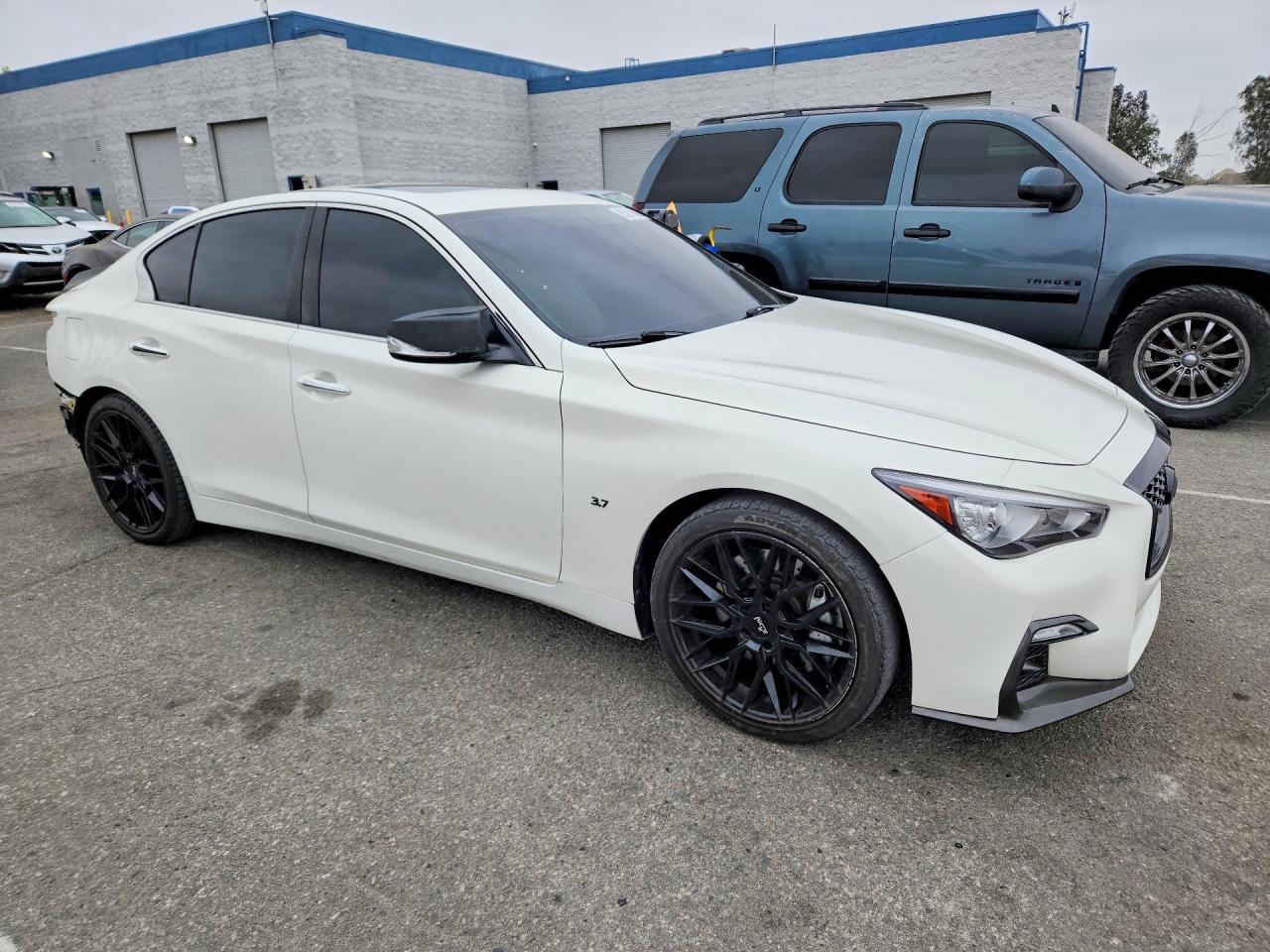 2014 Infiniti Q50 Sport White vin: JN1BV7AP4EM684424