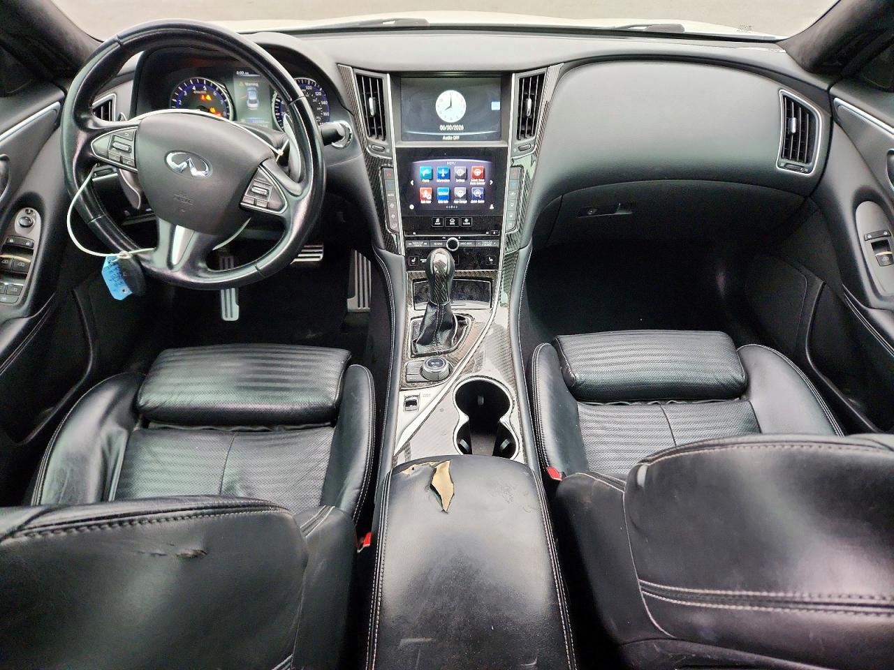 2014 Infiniti Q50 Sport White vin: JN1BV7AP4EM684424