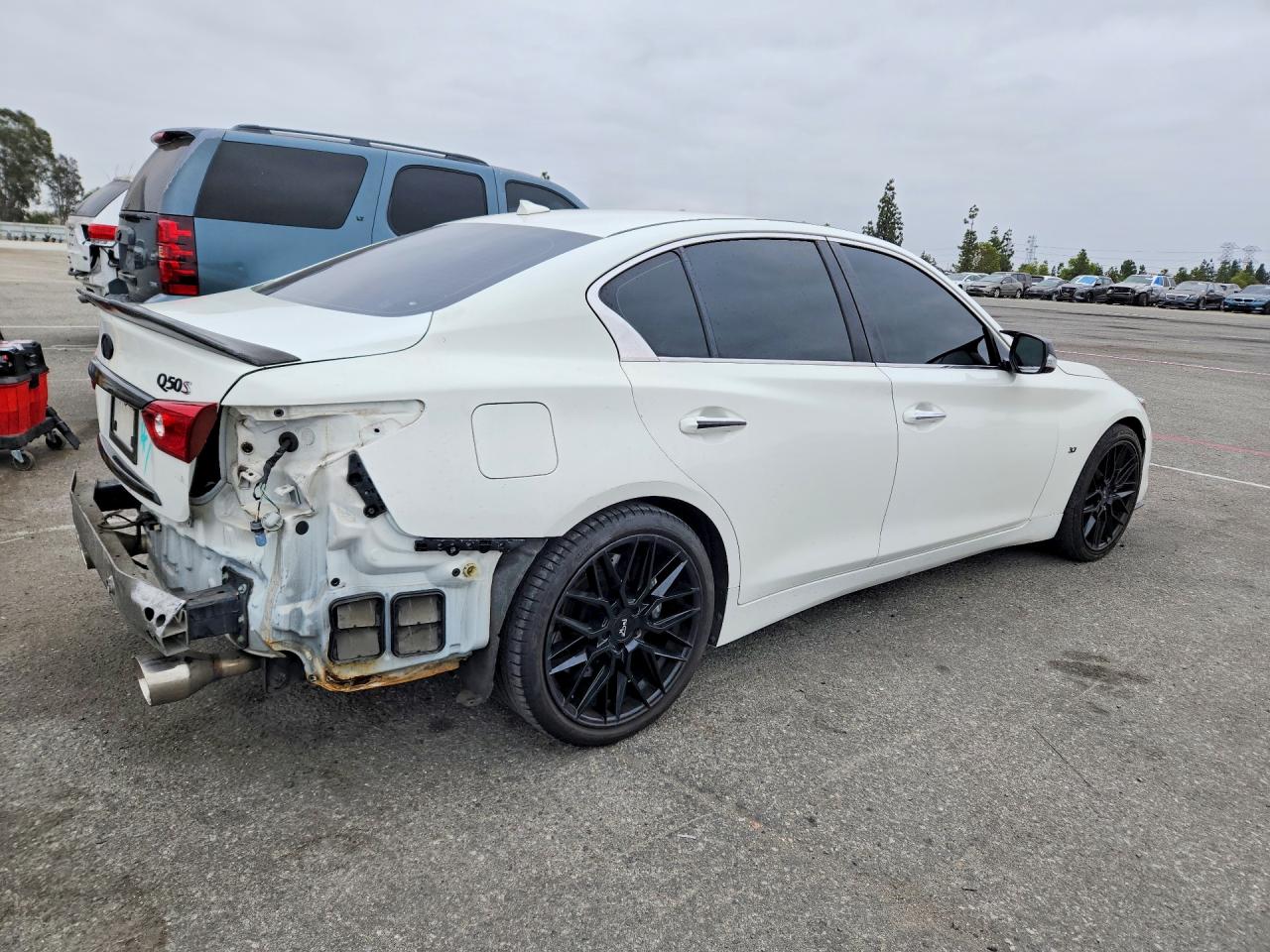 2014 Infiniti Q50 Sport White vin: JN1BV7AP4EM684424