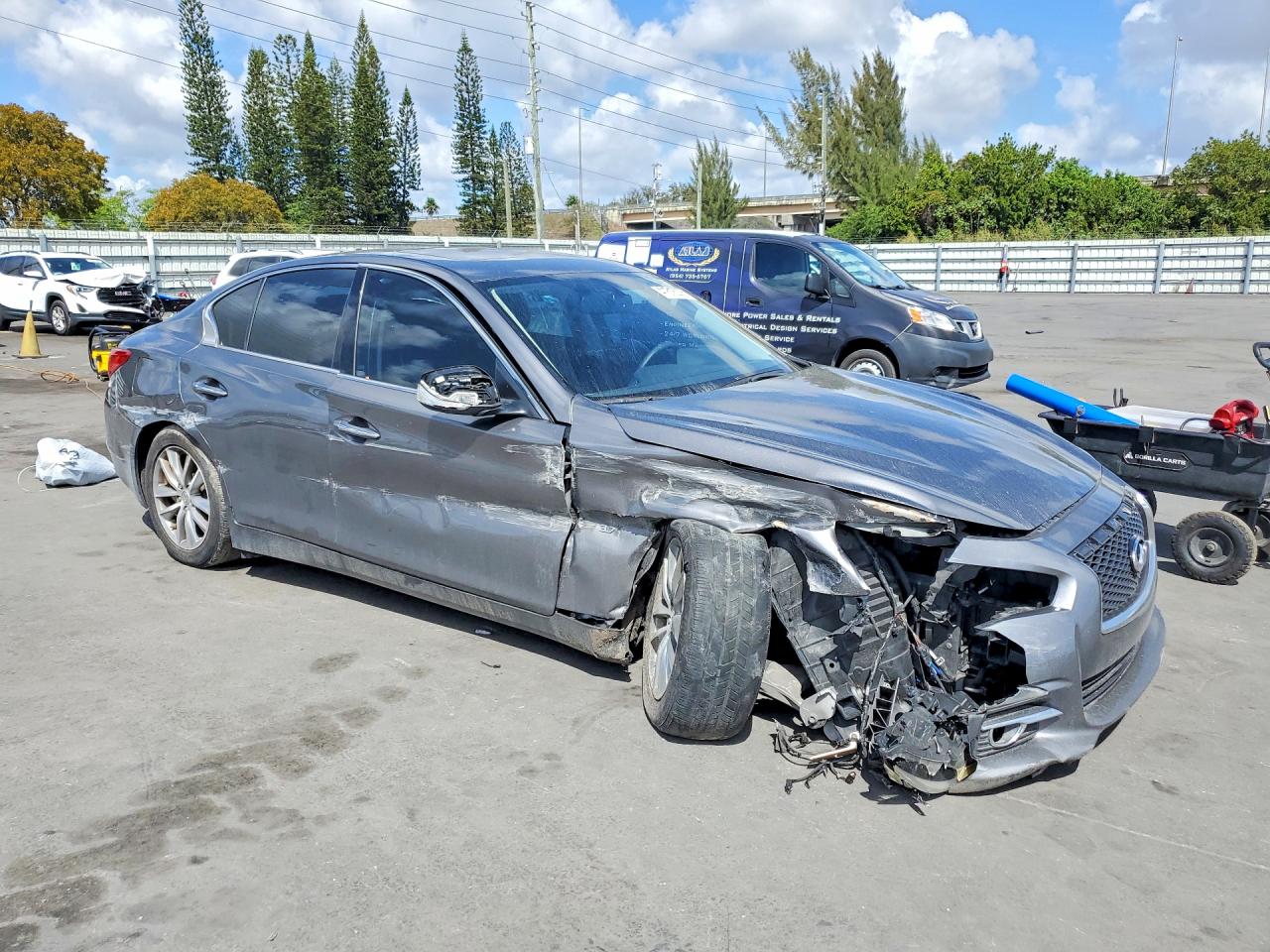 2015 Infiniti Q50 Premium Gray vin: JN1BV7AP4FM336270