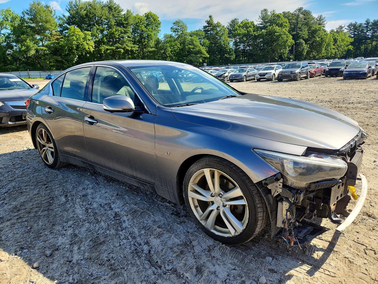2015 Infiniti Q50 Premium Gray vin: JN1BV7AP4FM340528
