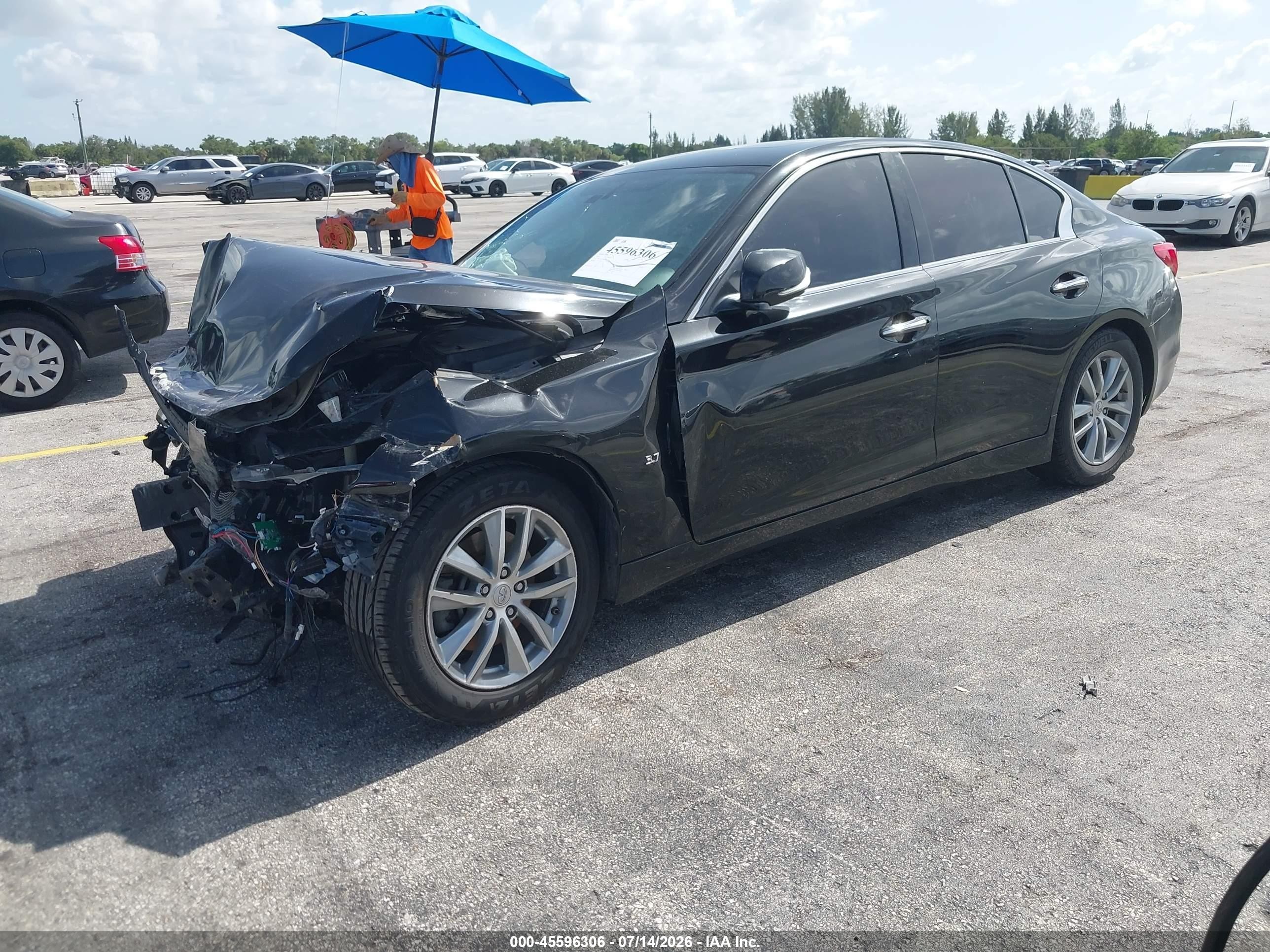 2015 Infiniti Q50 Premium/sport Black vin: JN1BV7AP4FM343848