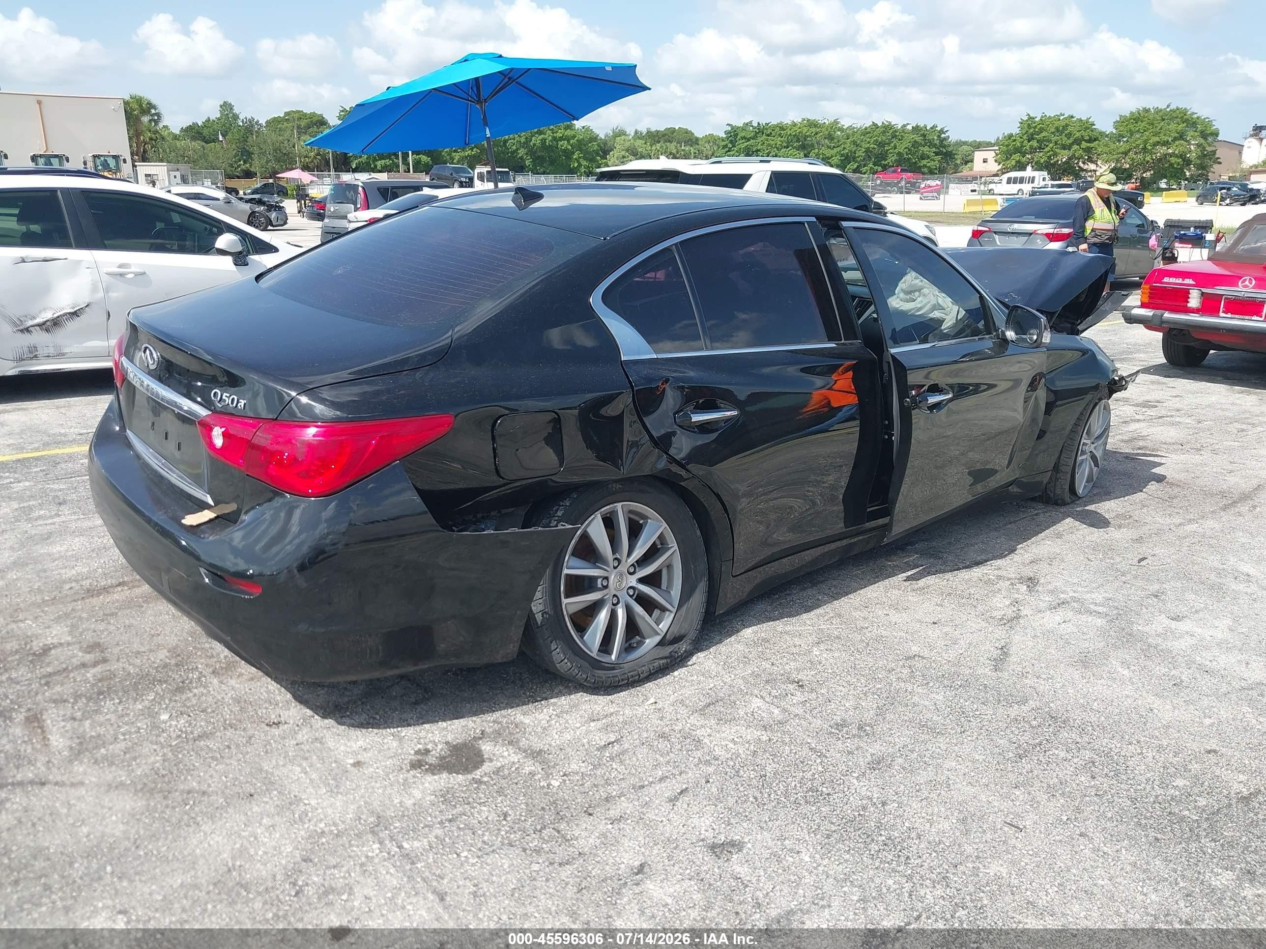 2015 Infiniti Q50 Premium/sport Black vin: JN1BV7AP4FM343848