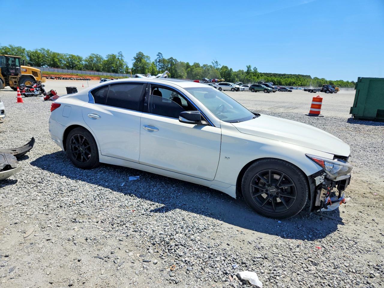 2015 Infiniti Q50 Premium White vin: JN1BV7AP4FM347186