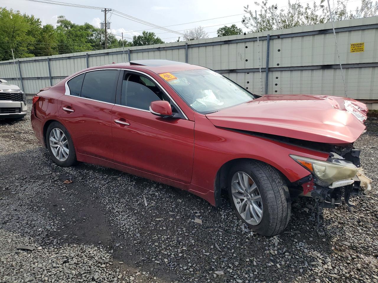 2015 Infiniti Q50 Premium Maroon vin: JN1BV7AP4FM348483