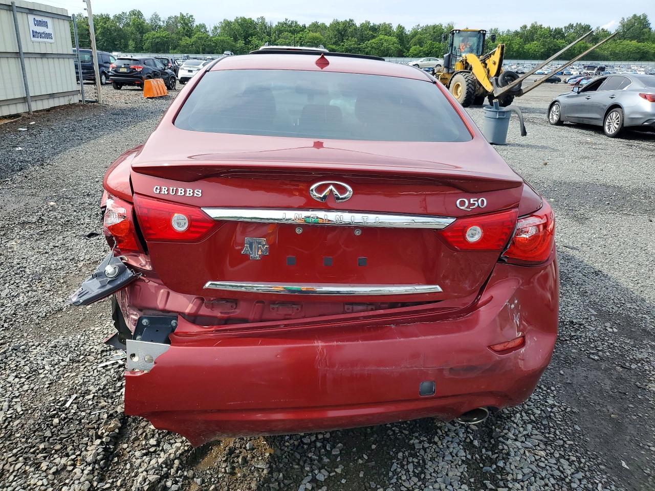 2015 Infiniti Q50 Premium Maroon vin: JN1BV7AP4FM348483