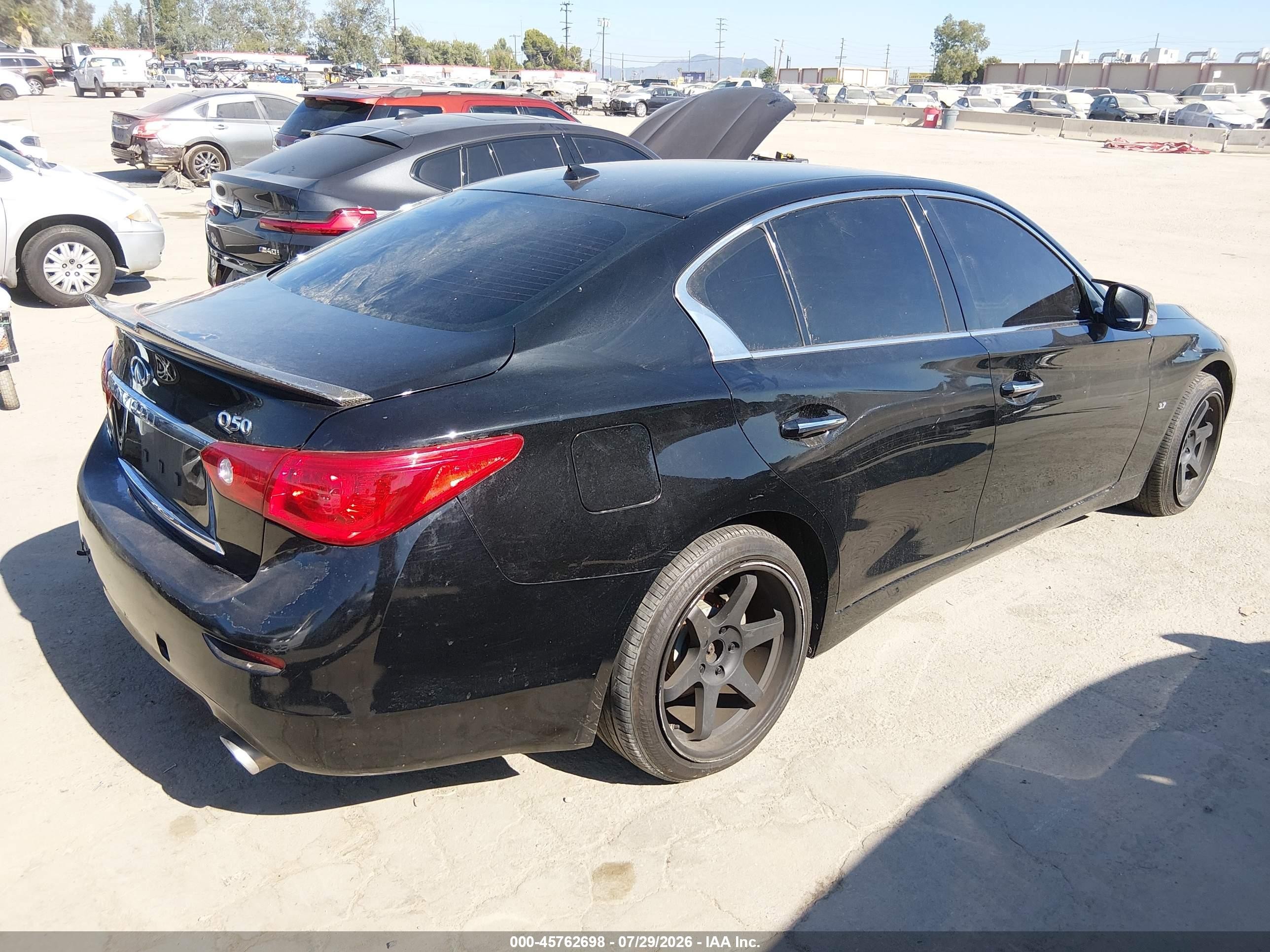 2015 Infiniti Q50   Black vin: JN1BV7AP4FM351576
