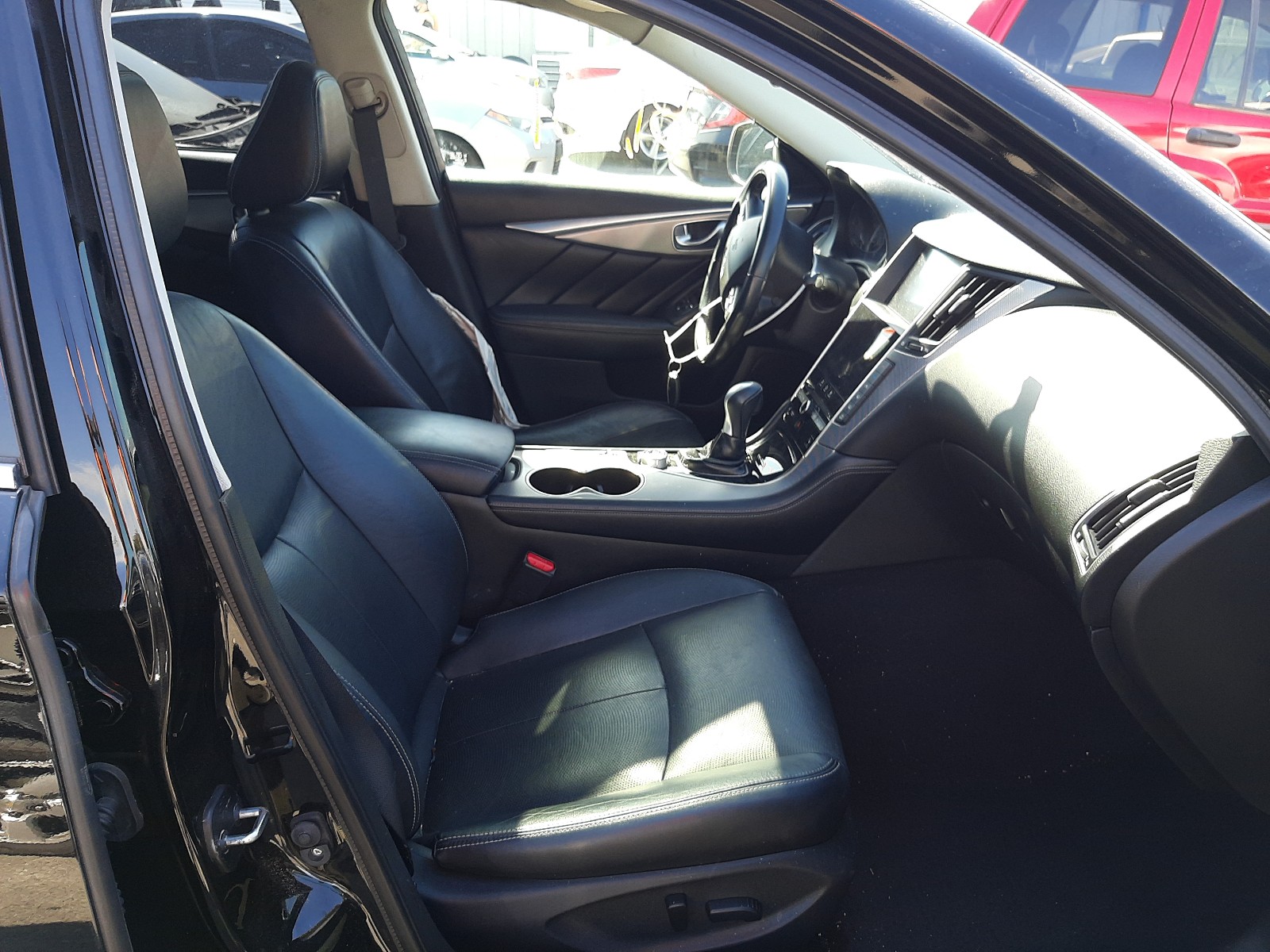 2015 Infiniti Q50 Base Black vin: JN1BV7AP4FM355210