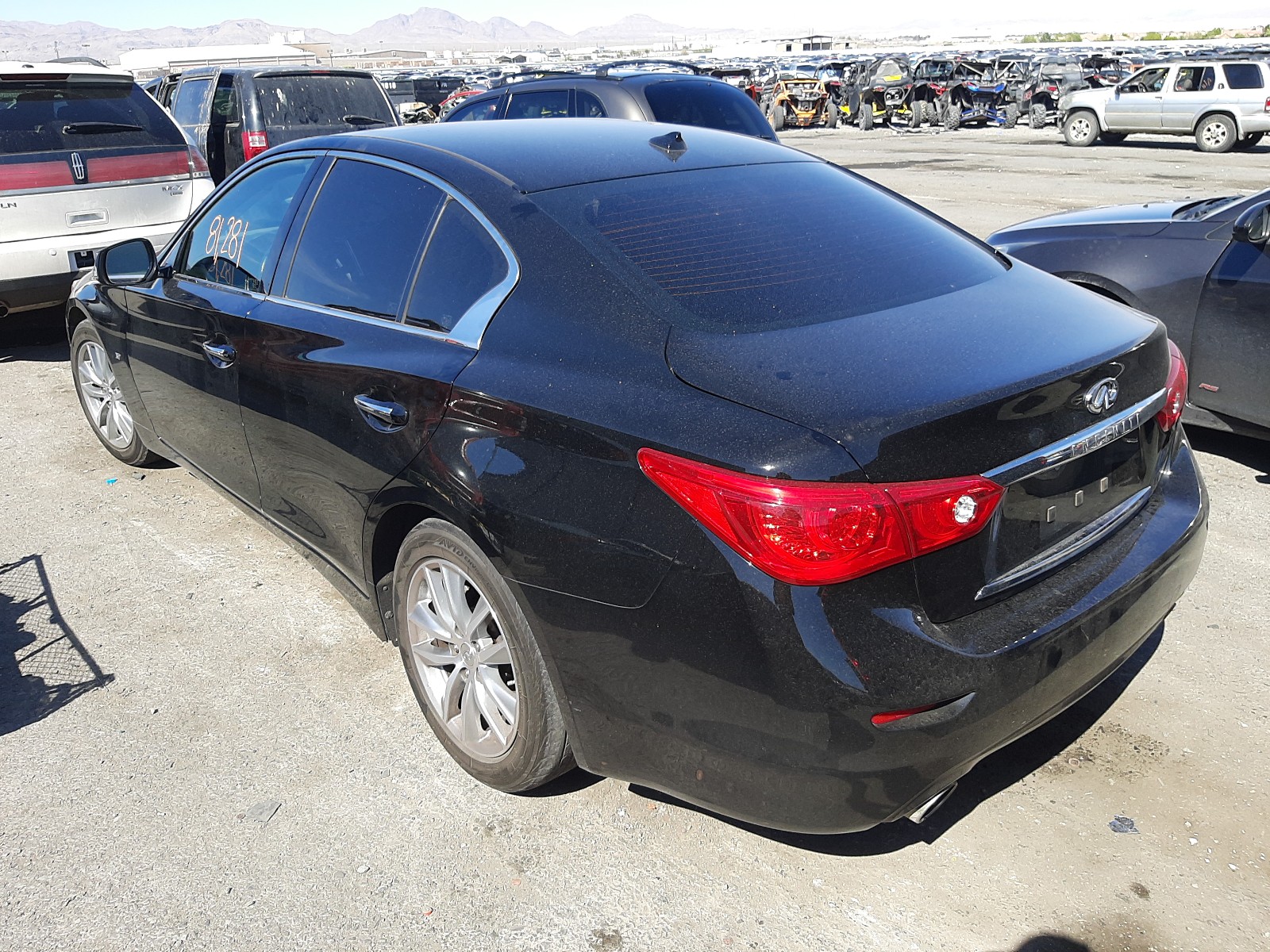 2015 Infiniti Q50 Base Black vin: JN1BV7AP4FM355210