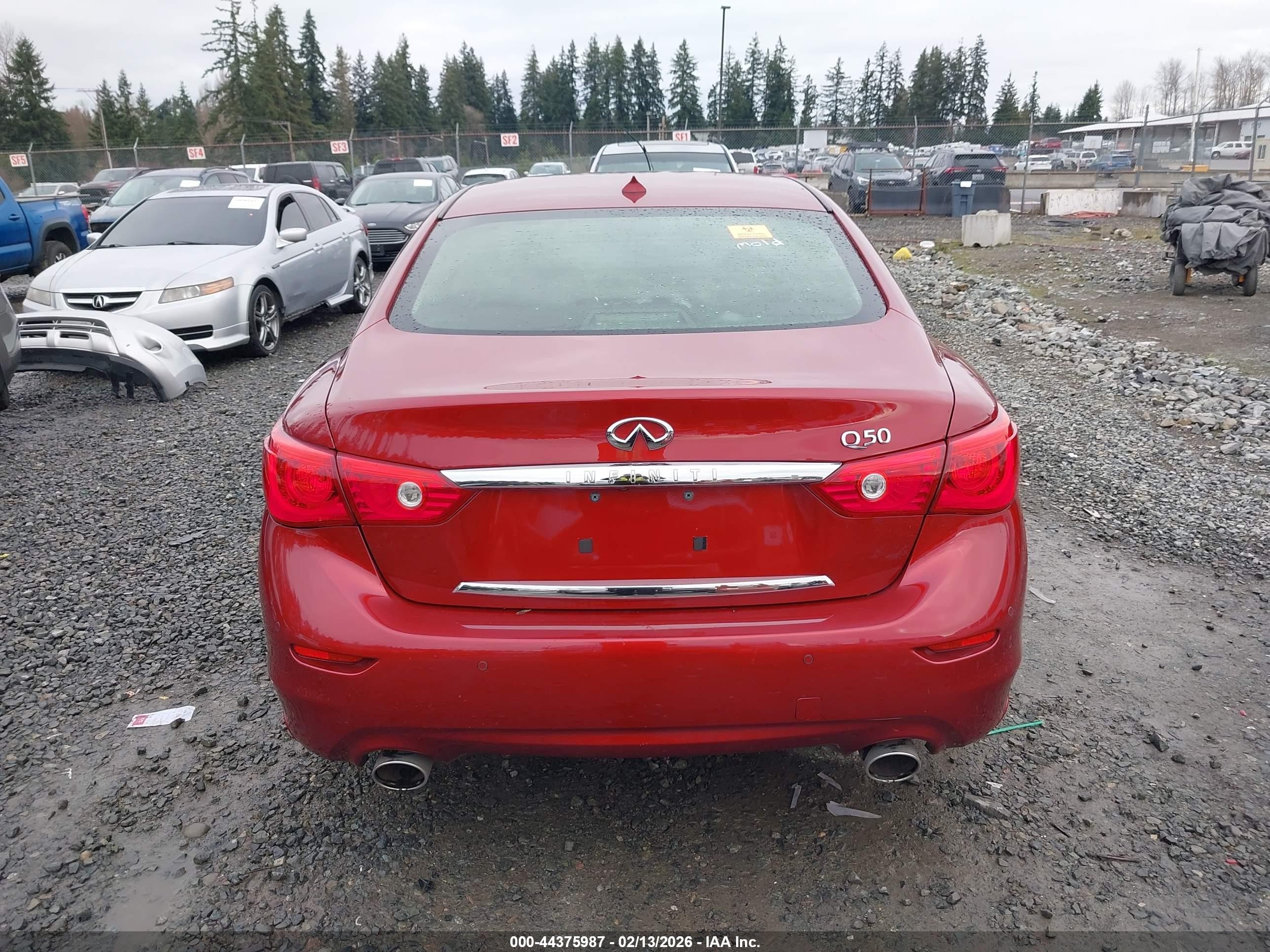 2014 Infiniti Q50 Premium Красный vin: JN1BV7AP5EM672587