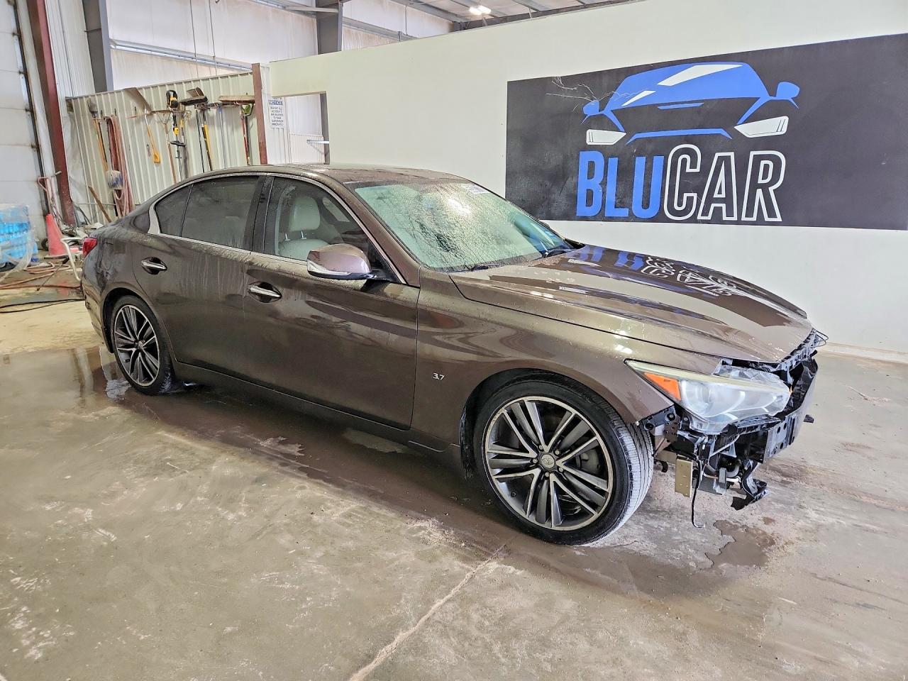 2014 Infiniti Q50 Base Brown vin: JN1BV7AP5EM674856