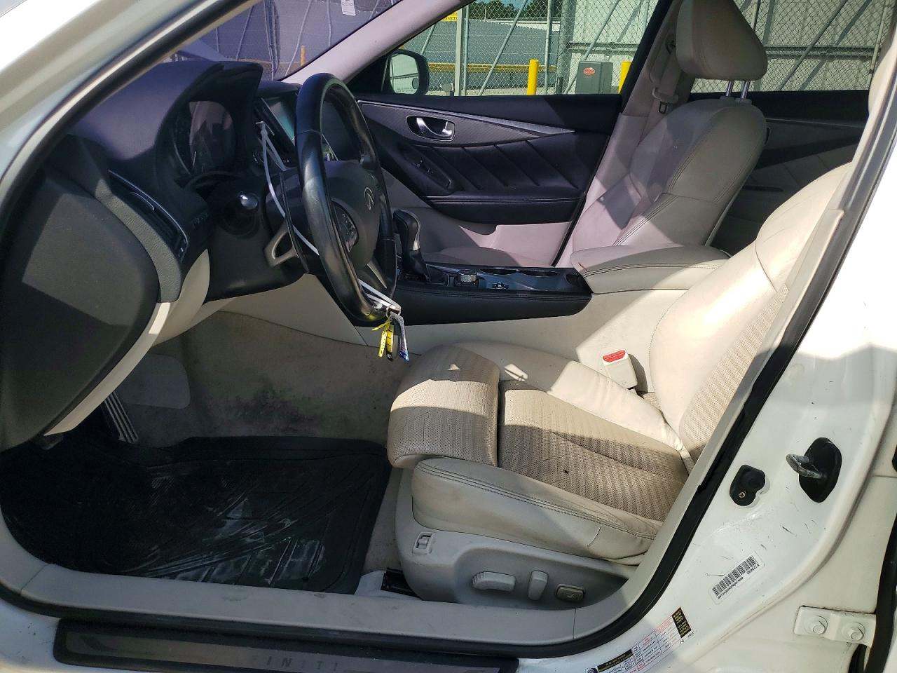 2014 Infiniti Q50 Sport White vin: JN1BV7AP5EM678955