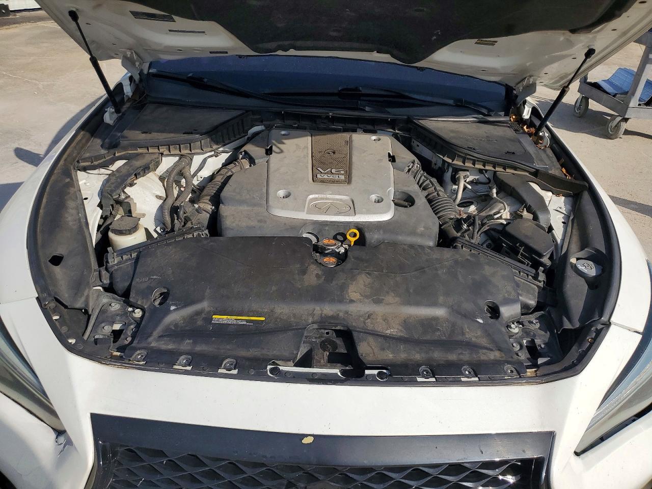 2014 Infiniti Q50 Sport White vin: JN1BV7AP5EM678955