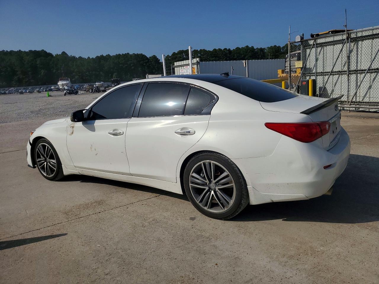 2014 Infiniti Q50 Sport White vin: JN1BV7AP5EM678955