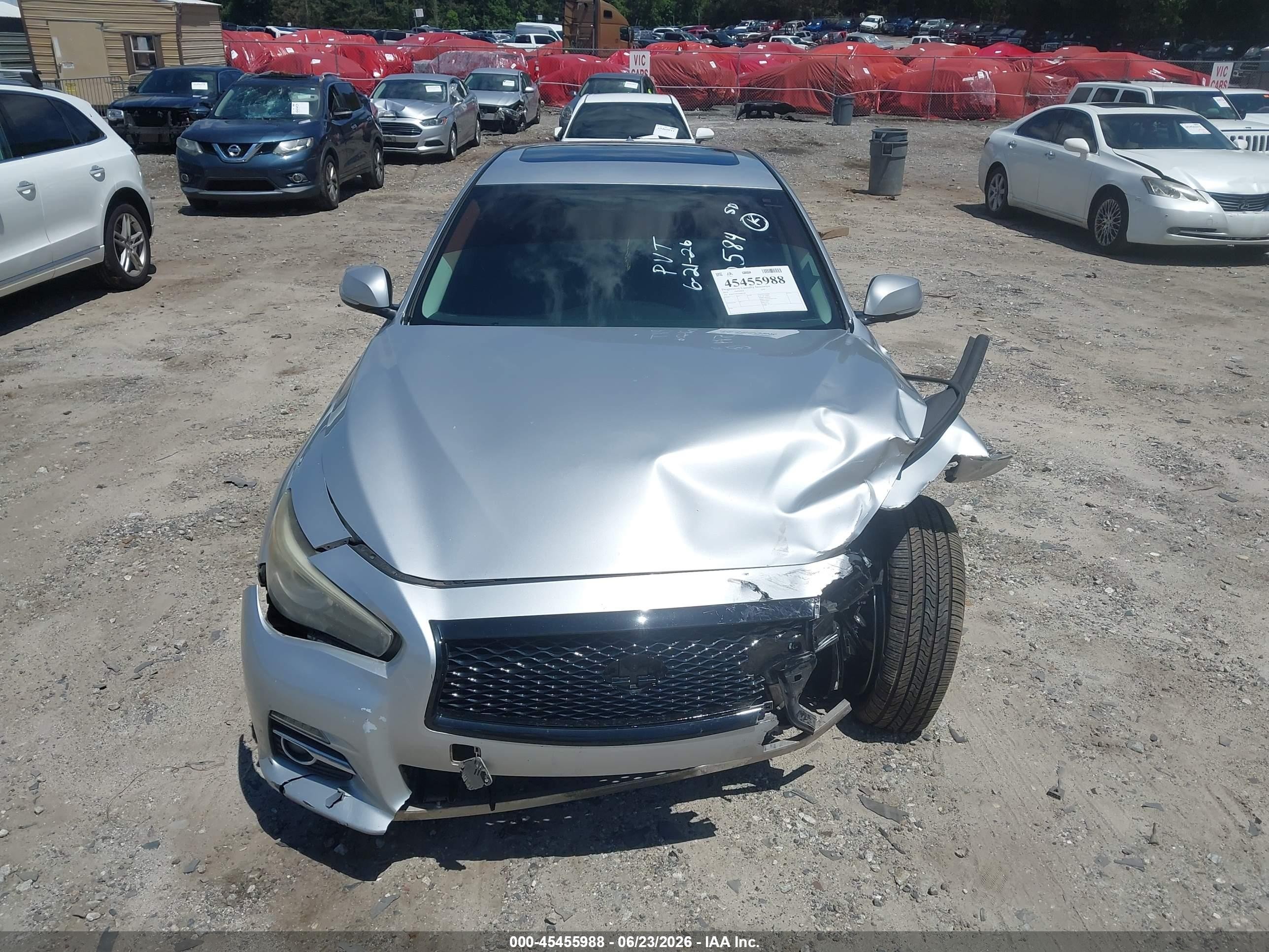 2014 Infiniti Q50 Premium Silver vin: JN1BV7AP5EM682584