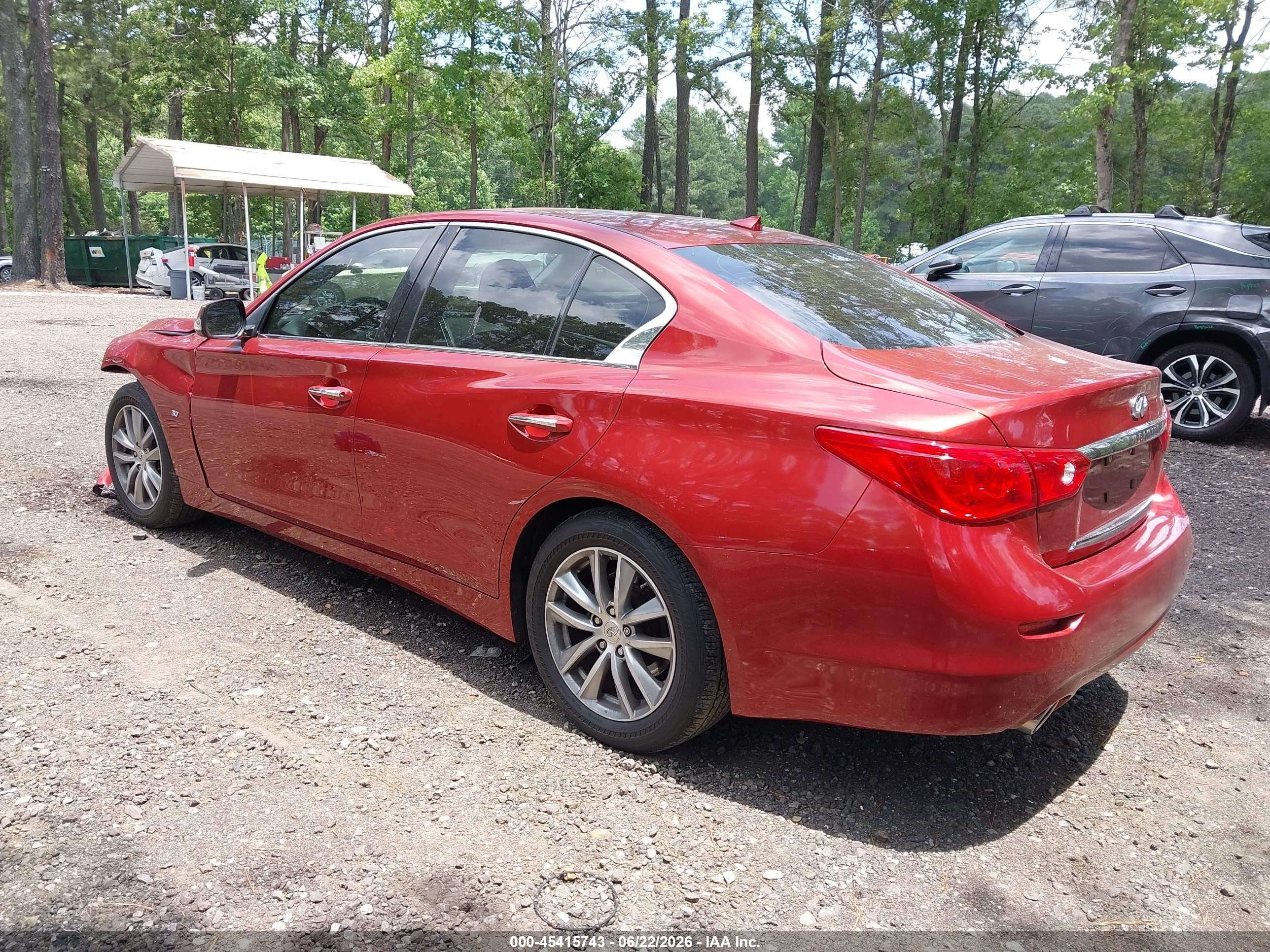 2014 Infiniti Q50   Красный vin: JN1BV7AP5EM683203