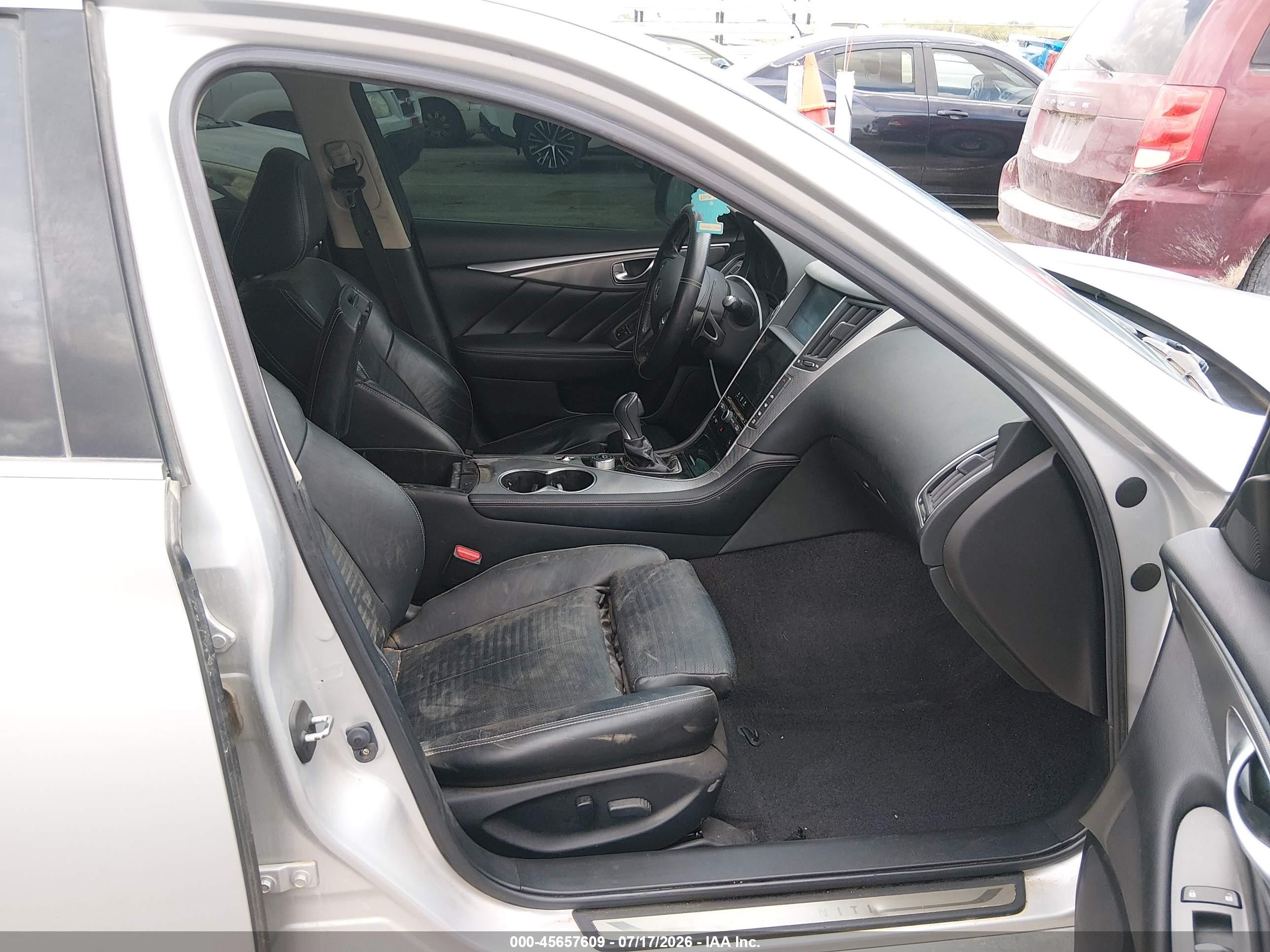 2014 Infiniti Q50 Premium/sport Silver vin: JN1BV7AP5EM687400