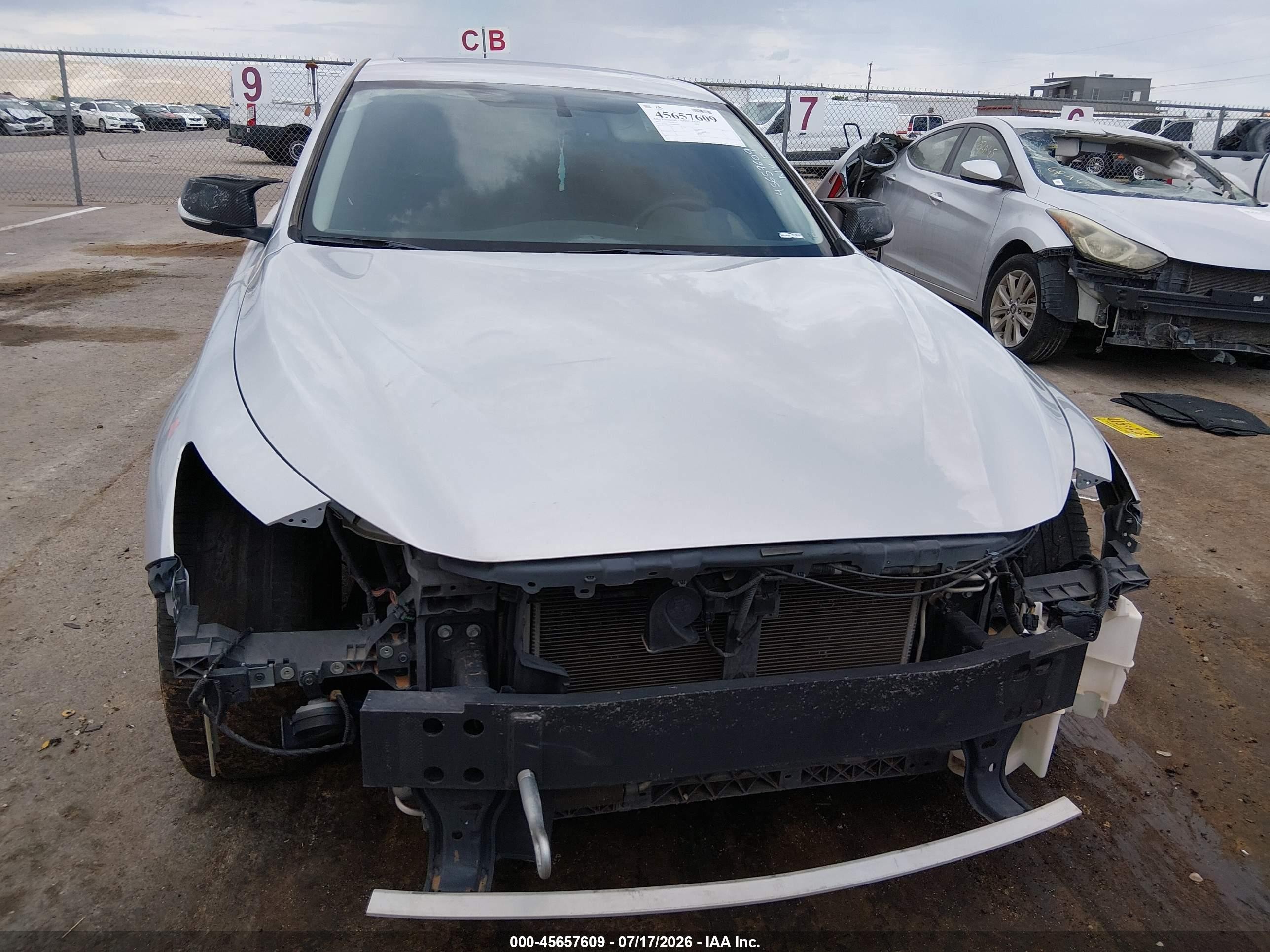 2014 Infiniti Q50 Premium/sport Silver vin: JN1BV7AP5EM687400