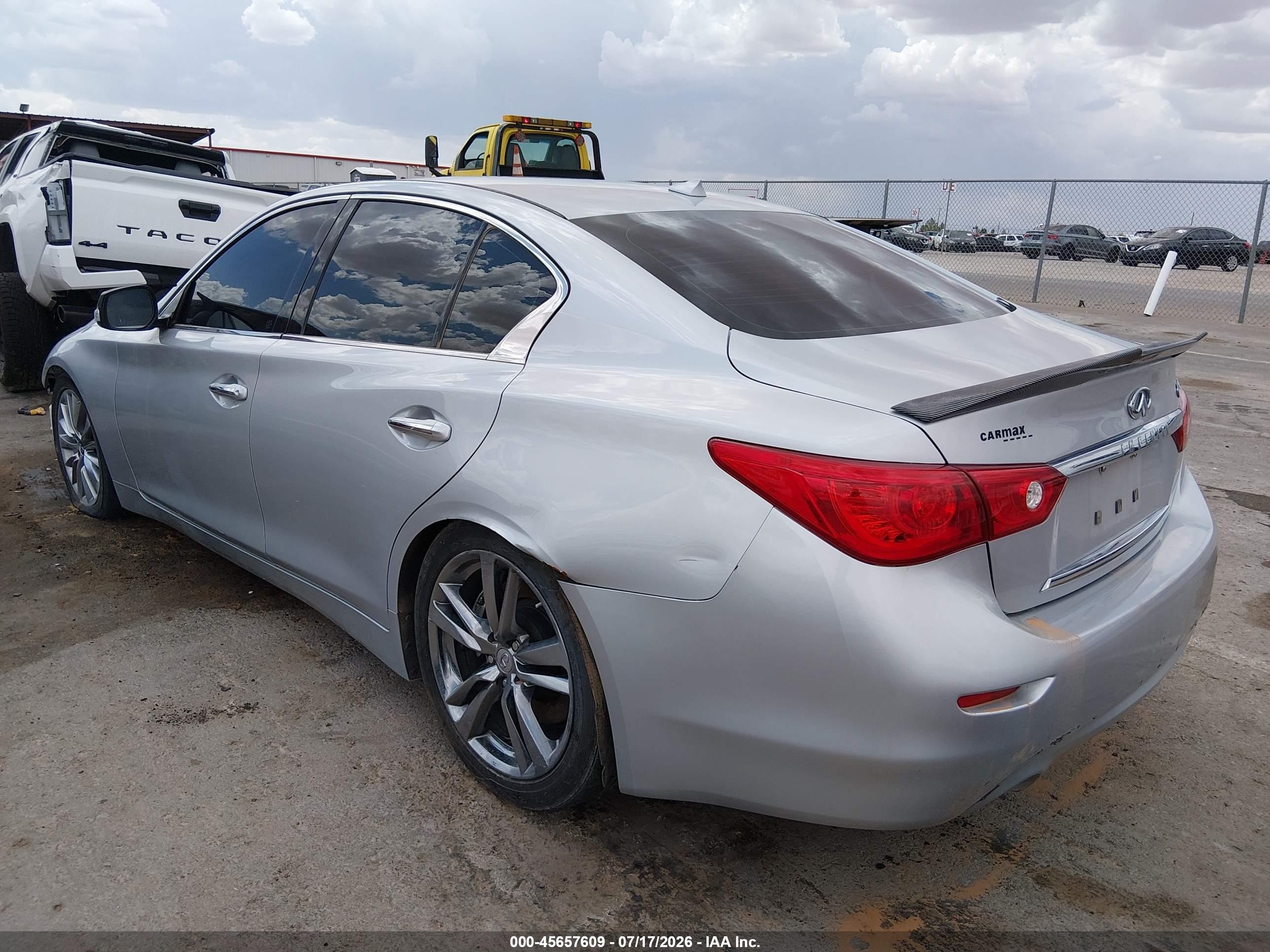2014 Infiniti Q50 Premium/sport Silver vin: JN1BV7AP5EM687400