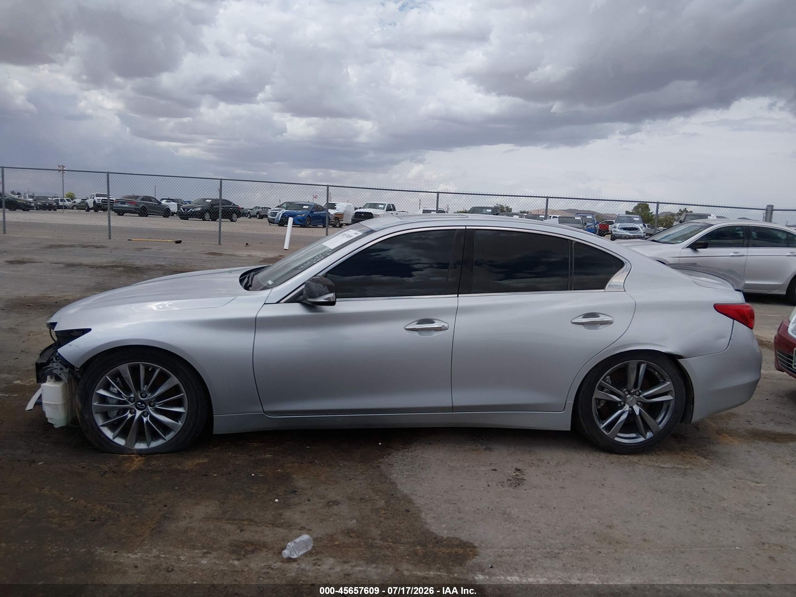 2014 Infiniti Q50 Premium/sport Silver vin: JN1BV7AP5EM687400