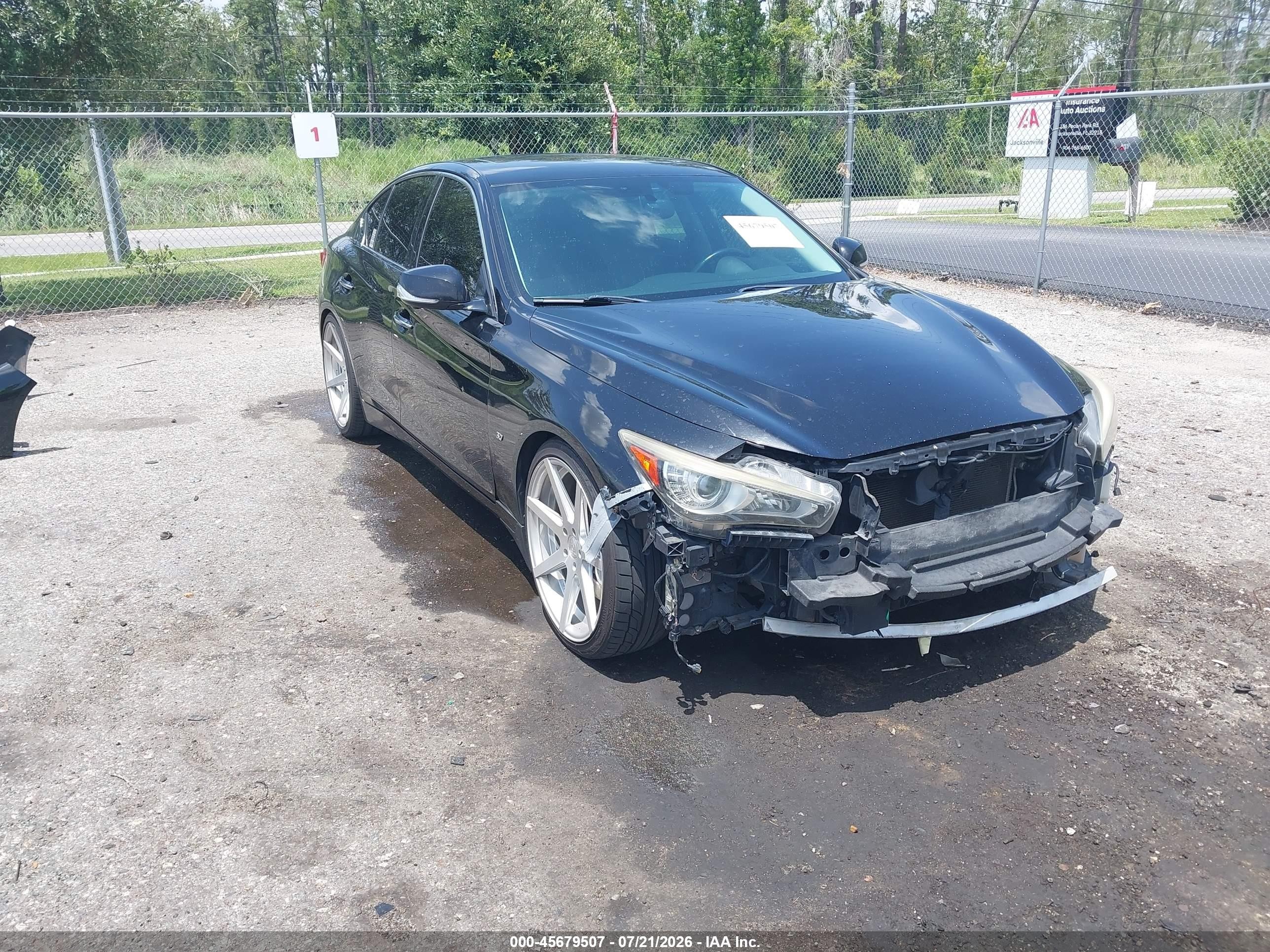 2014 Infiniti Q50 Sport Black vin: JN1BV7AP5EM689907