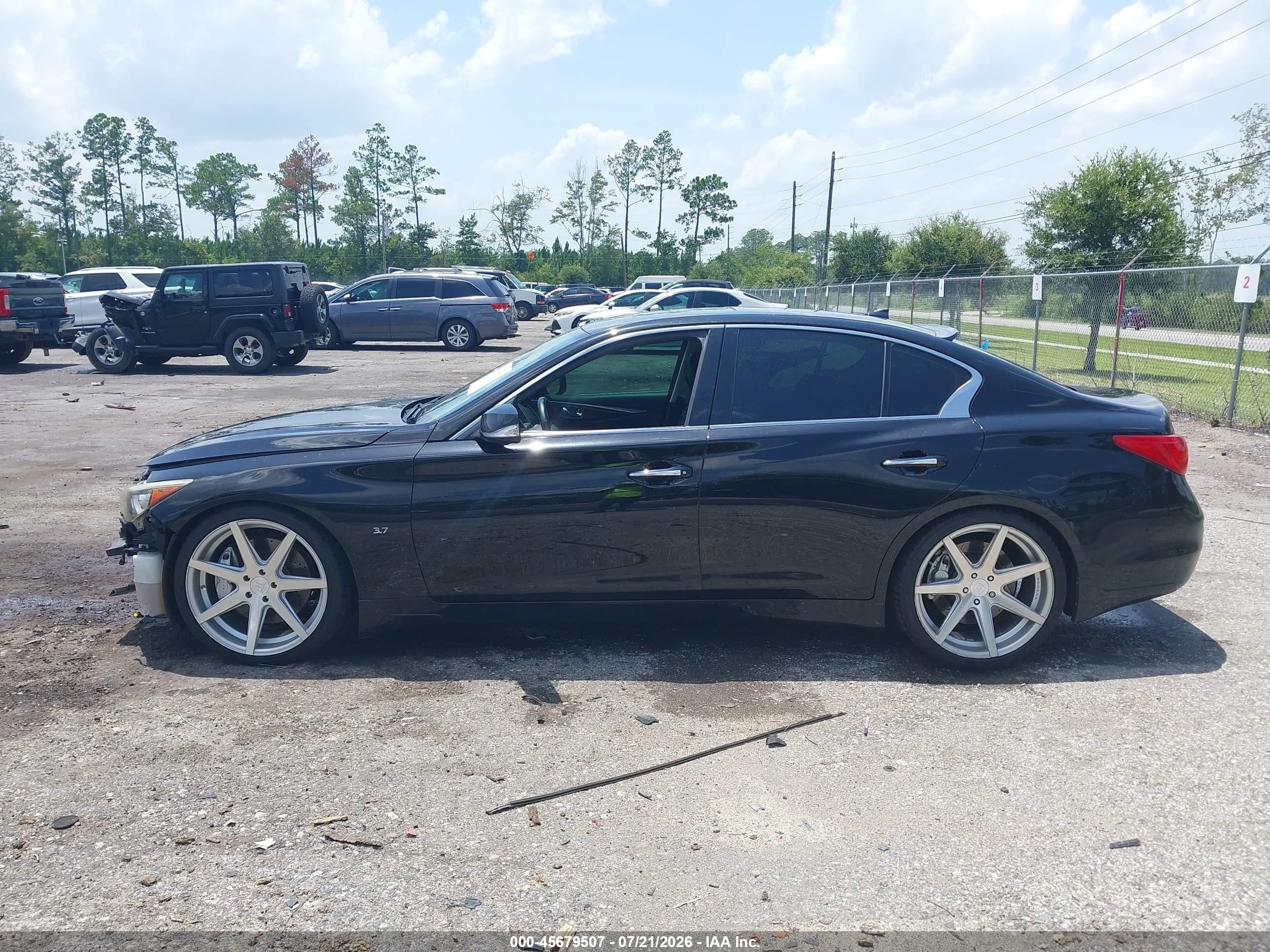 2014 Infiniti Q50 Sport Black vin: JN1BV7AP5EM689907