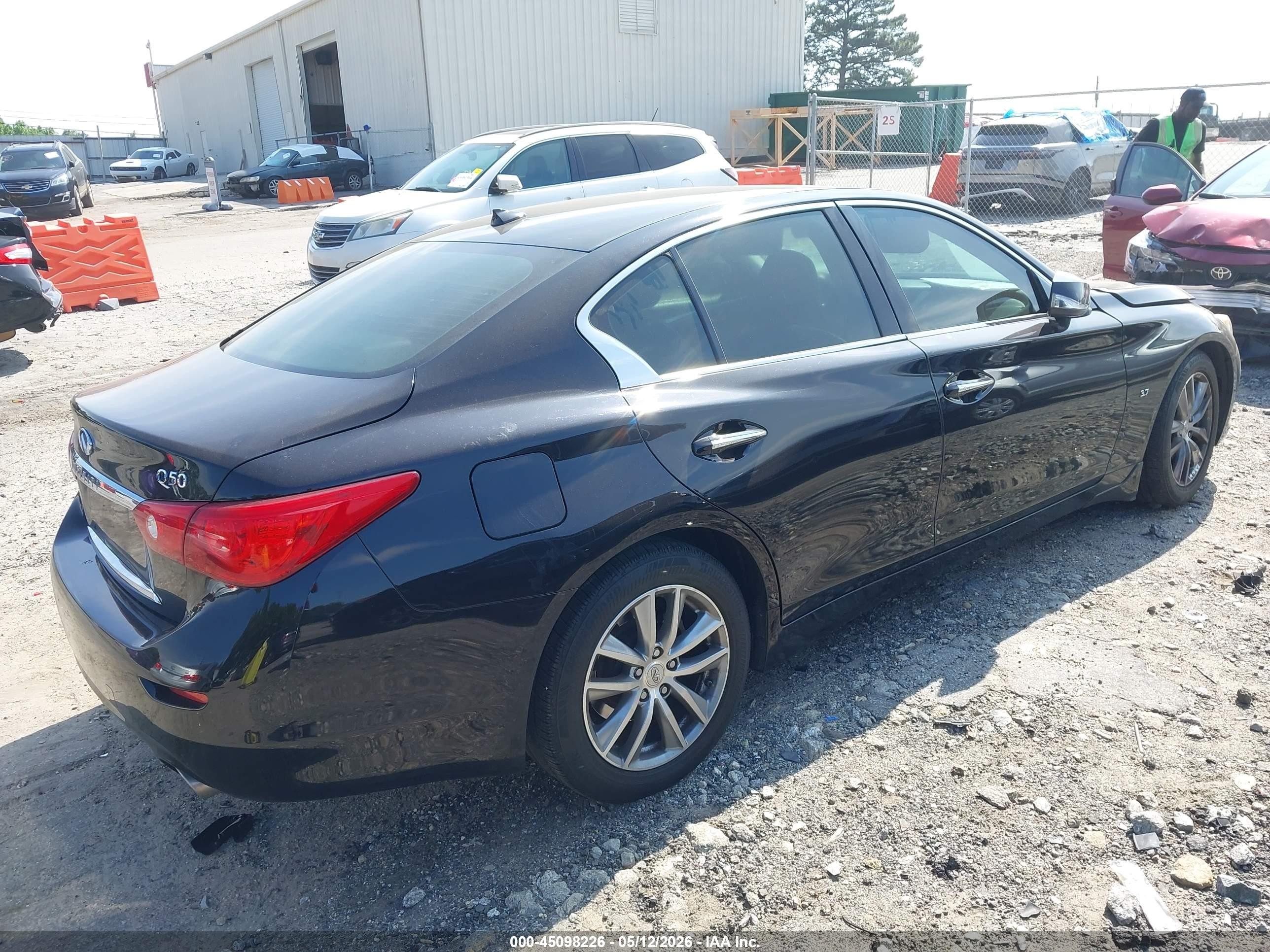 2014 Infiniti Q50 Premium Black vin: JN1BV7AP5EM691205
