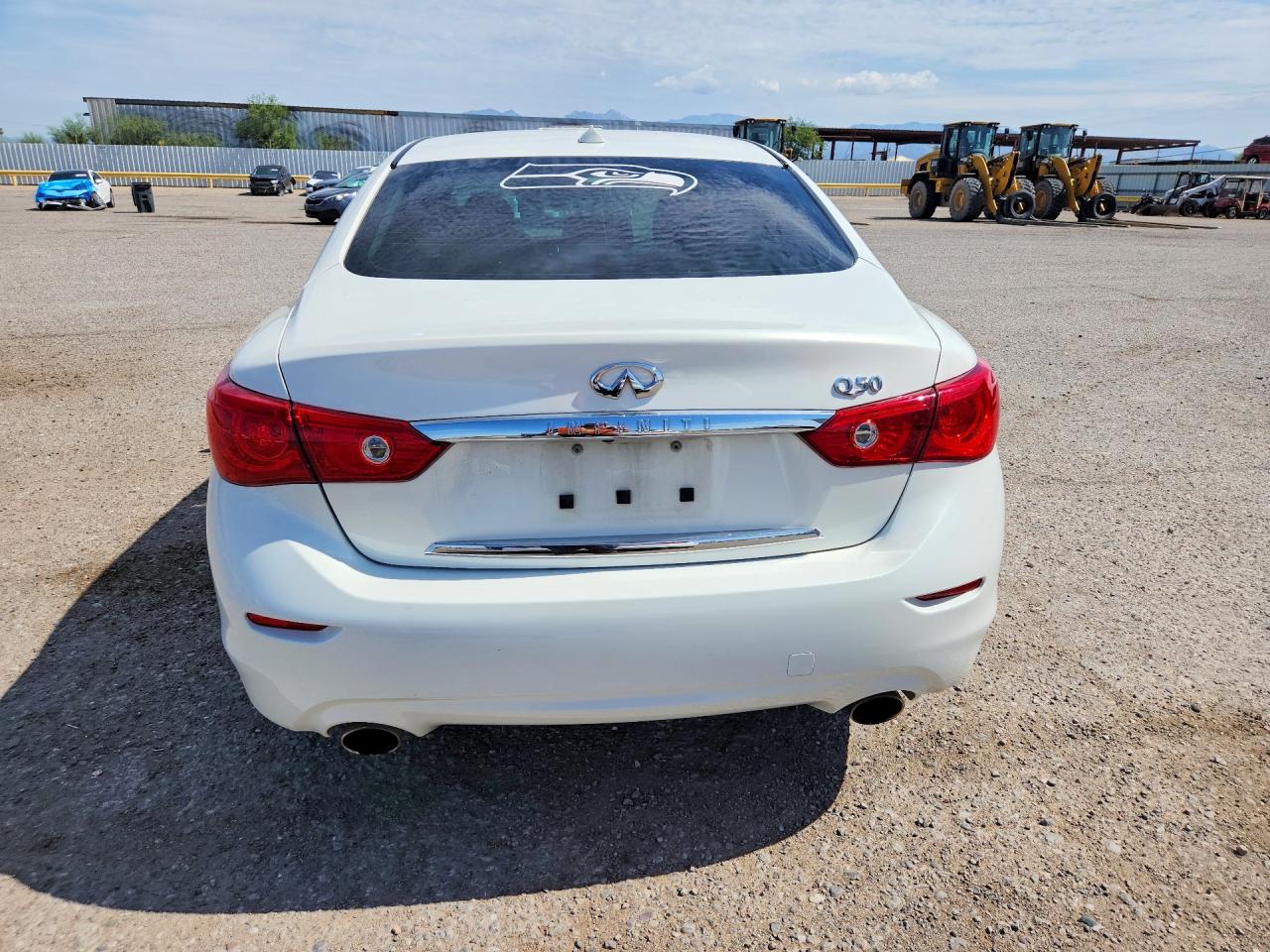2015 Infiniti Q50 Premium White vin: JN1BV7AP5FM331496
