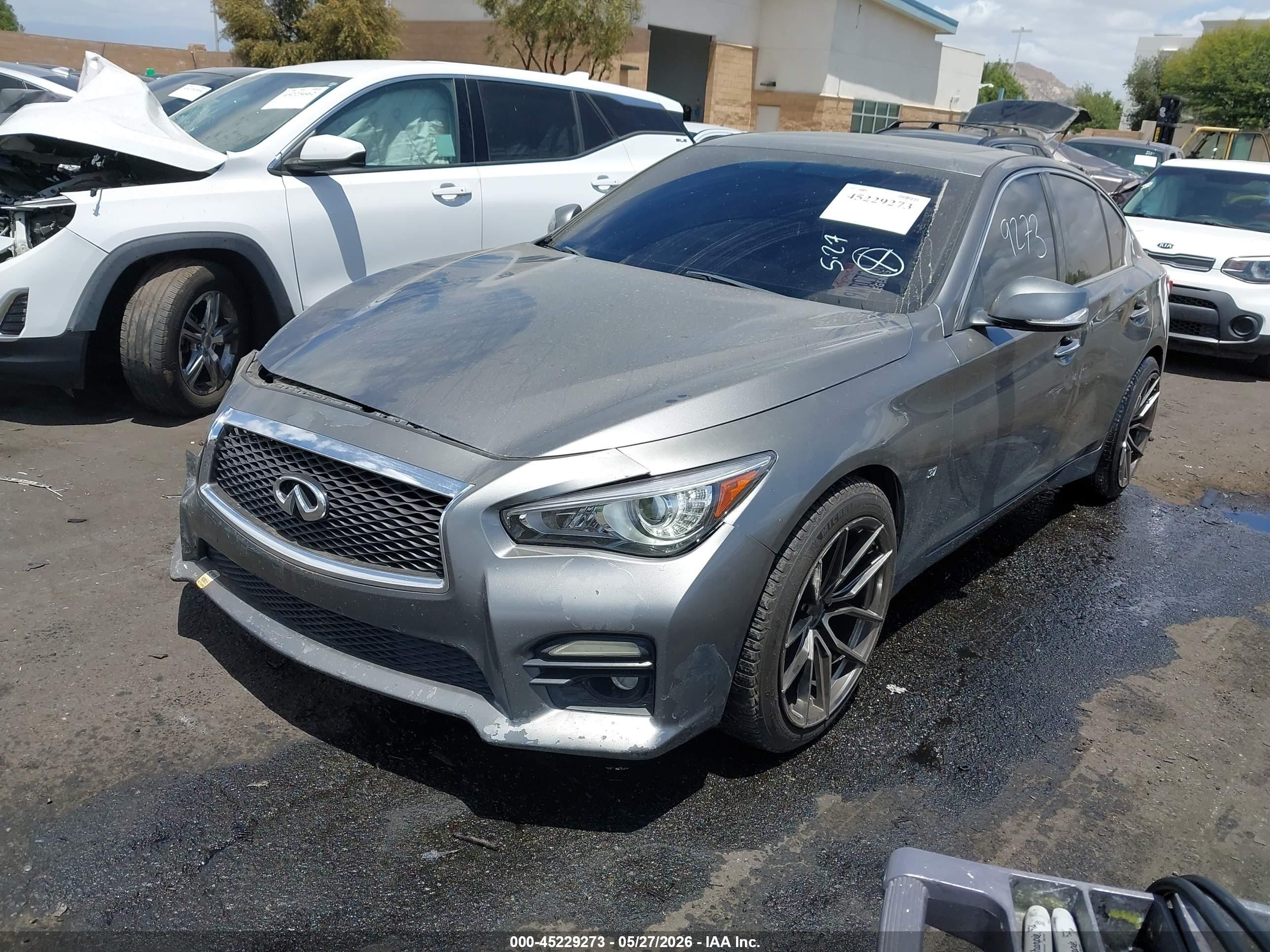 2015 Infiniti Q50 Sport Серый vin: JN1BV7AP5FM333524
