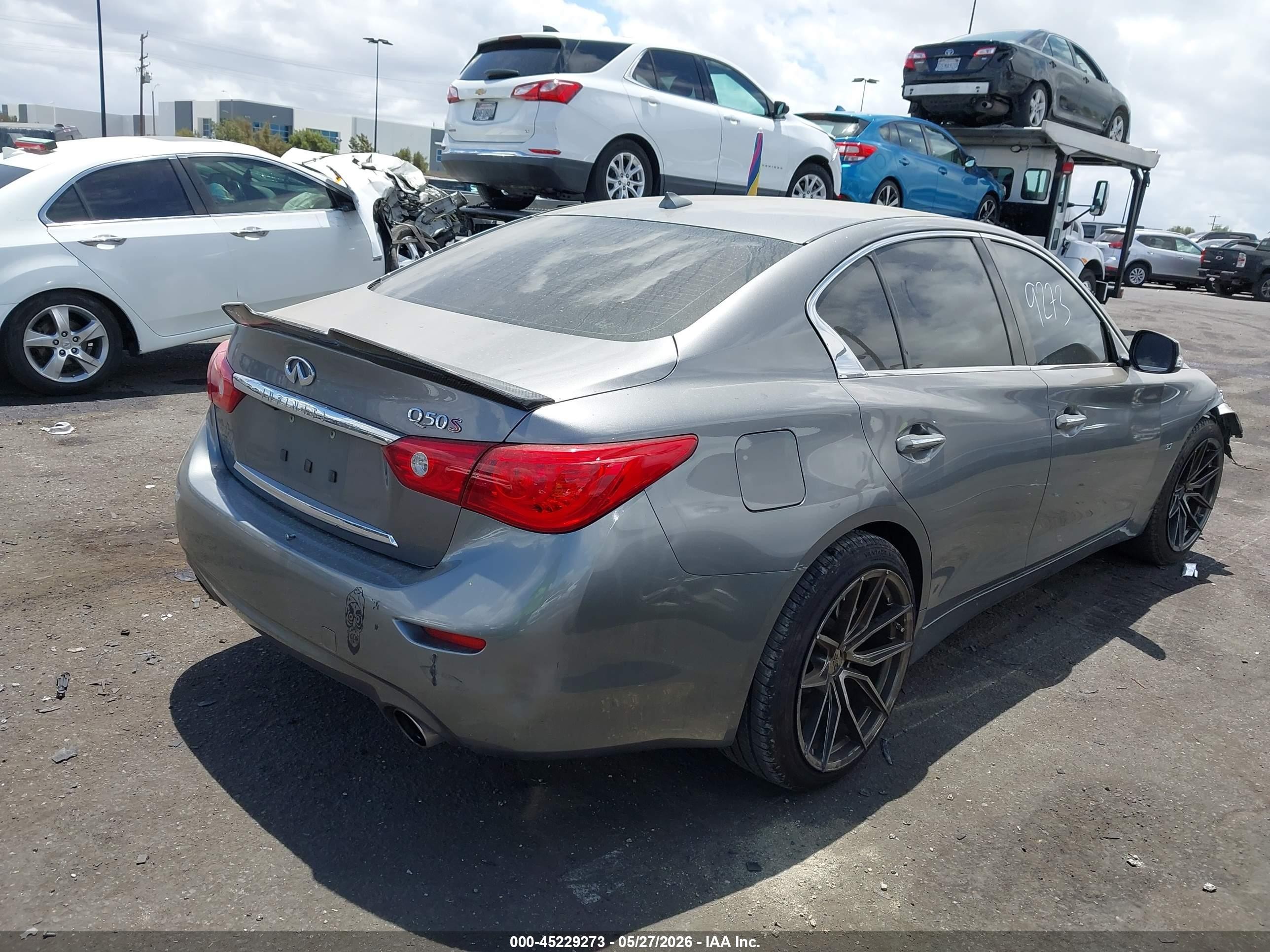 2015 Infiniti Q50 Sport Серый vin: JN1BV7AP5FM333524