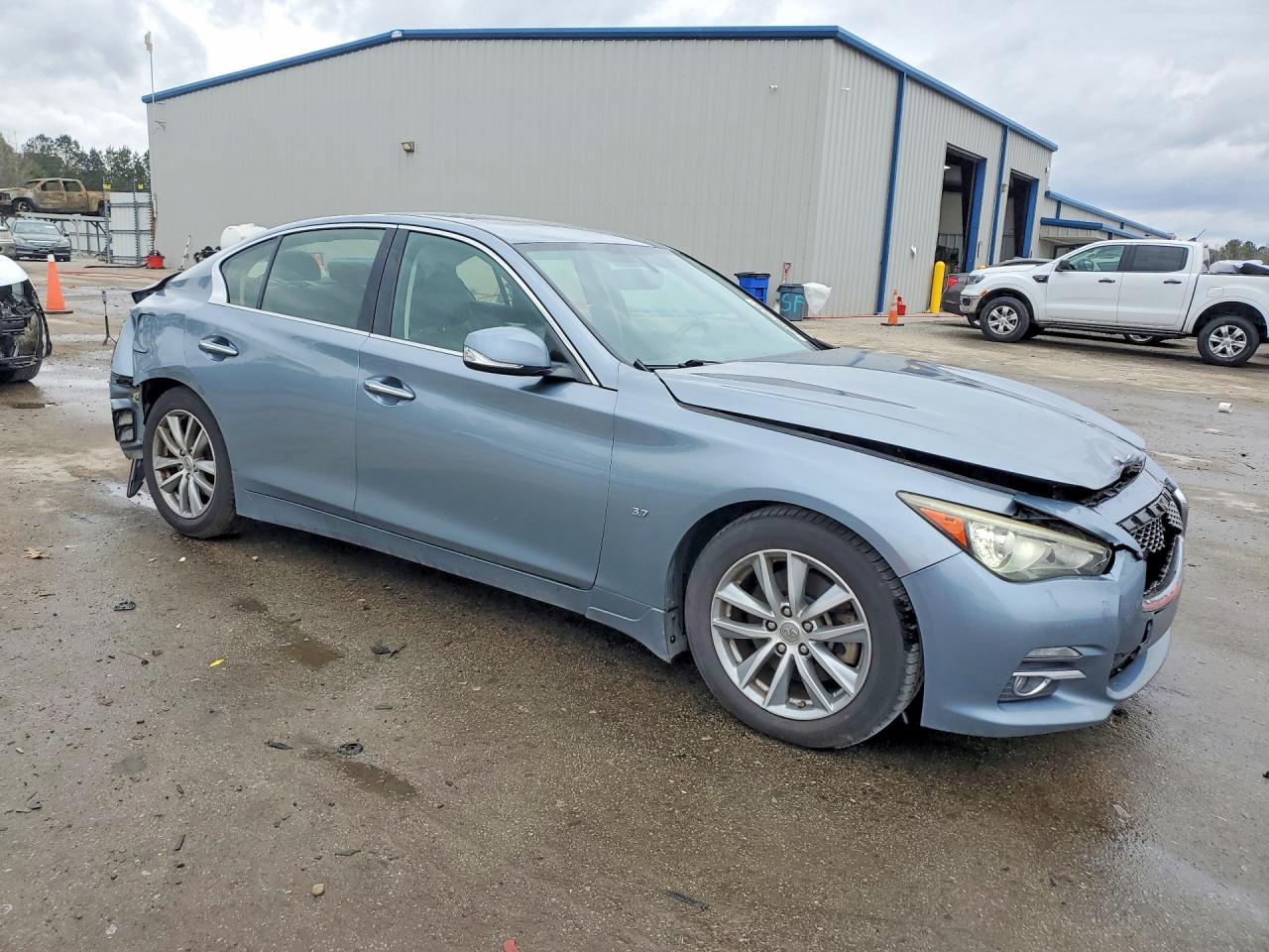 2015 Infiniti Q50 Premium Blue vin: JN1BV7AP5FM335466